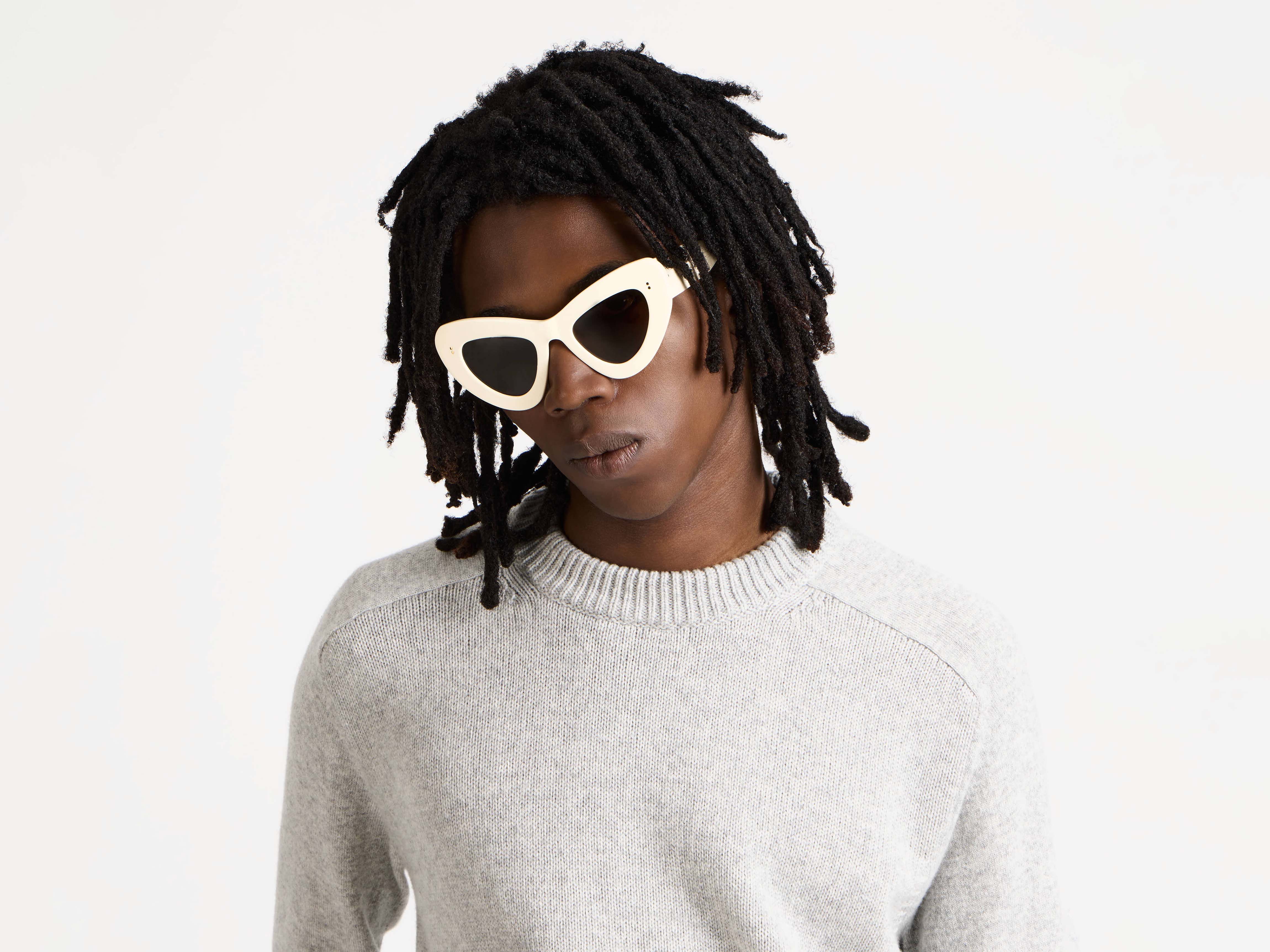 J.W.Anderson JWA06 Butterfly Sonnenbrille Off-White