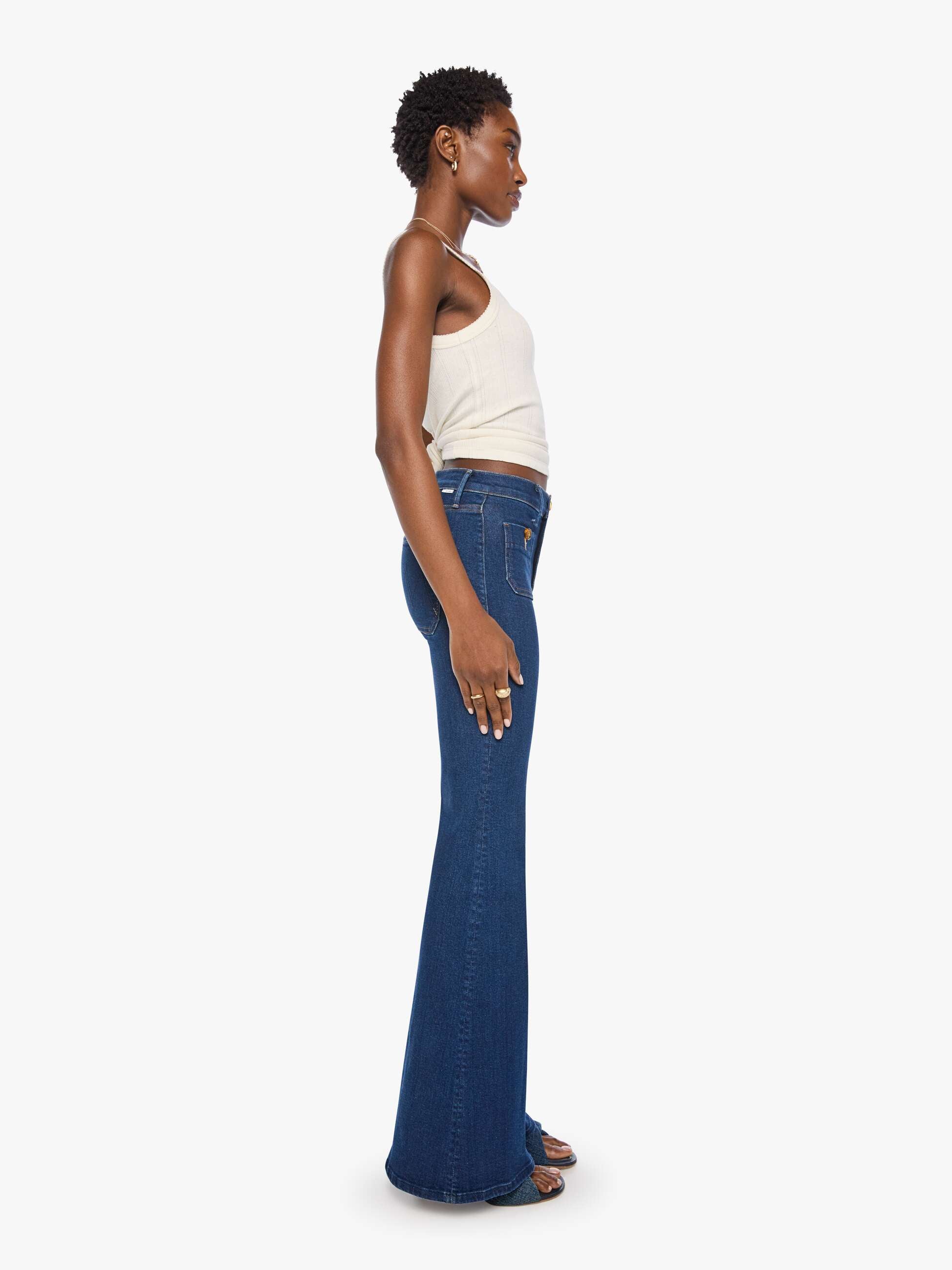 Mother The Patch Pocket Doozy Jeans Retrograde Rodeo High-Rise