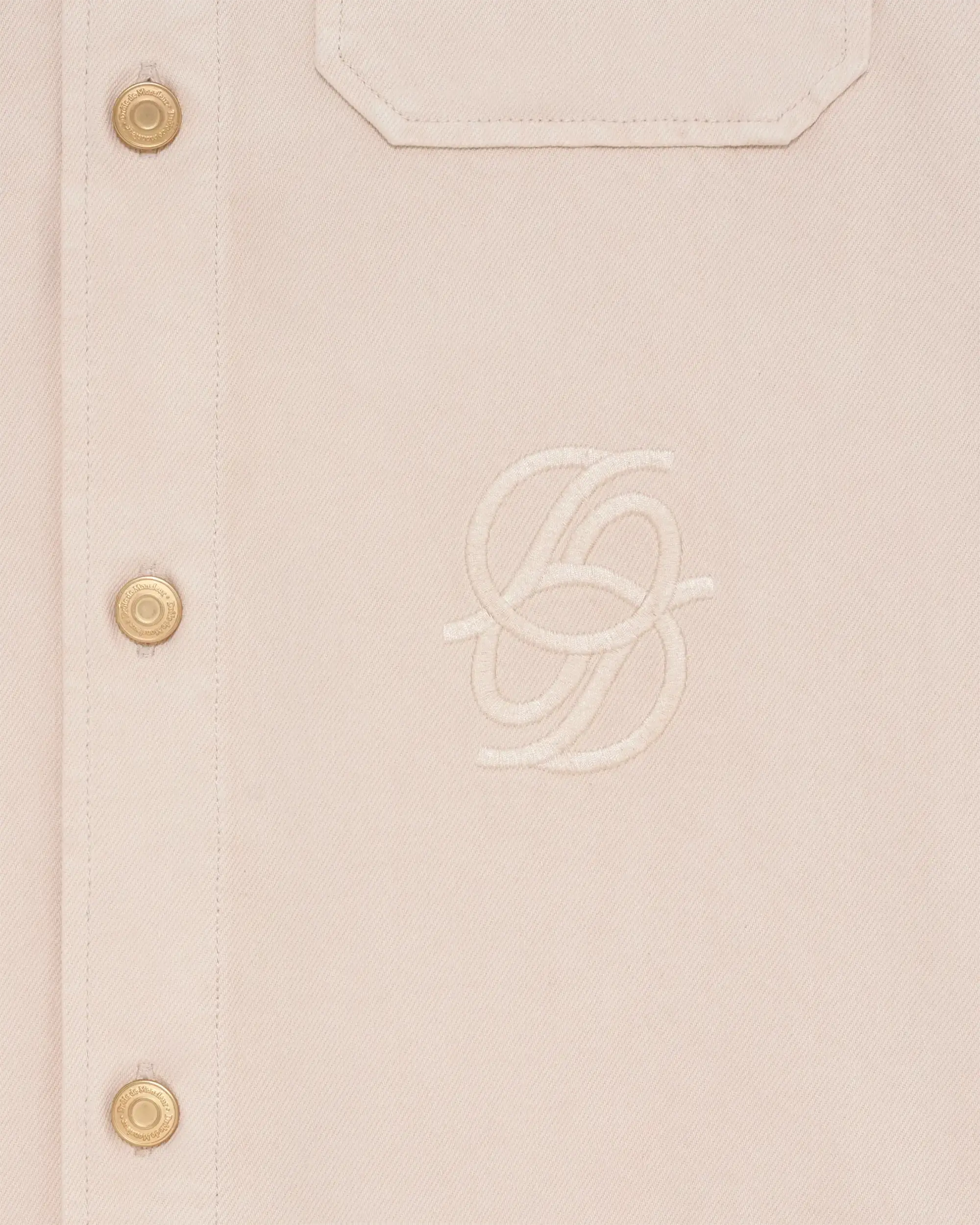 Drôle De Monsieur Chemise Denim Beige Hemd Baumwolle Sand