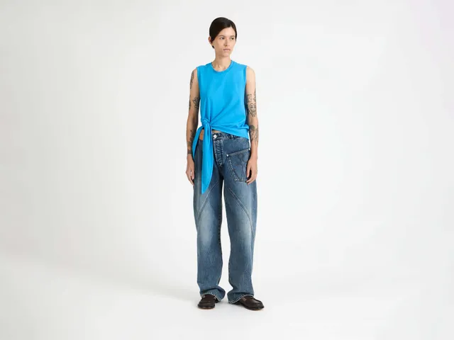 J.W.Anderson Hem Knot Tank Top hellblau Jersey