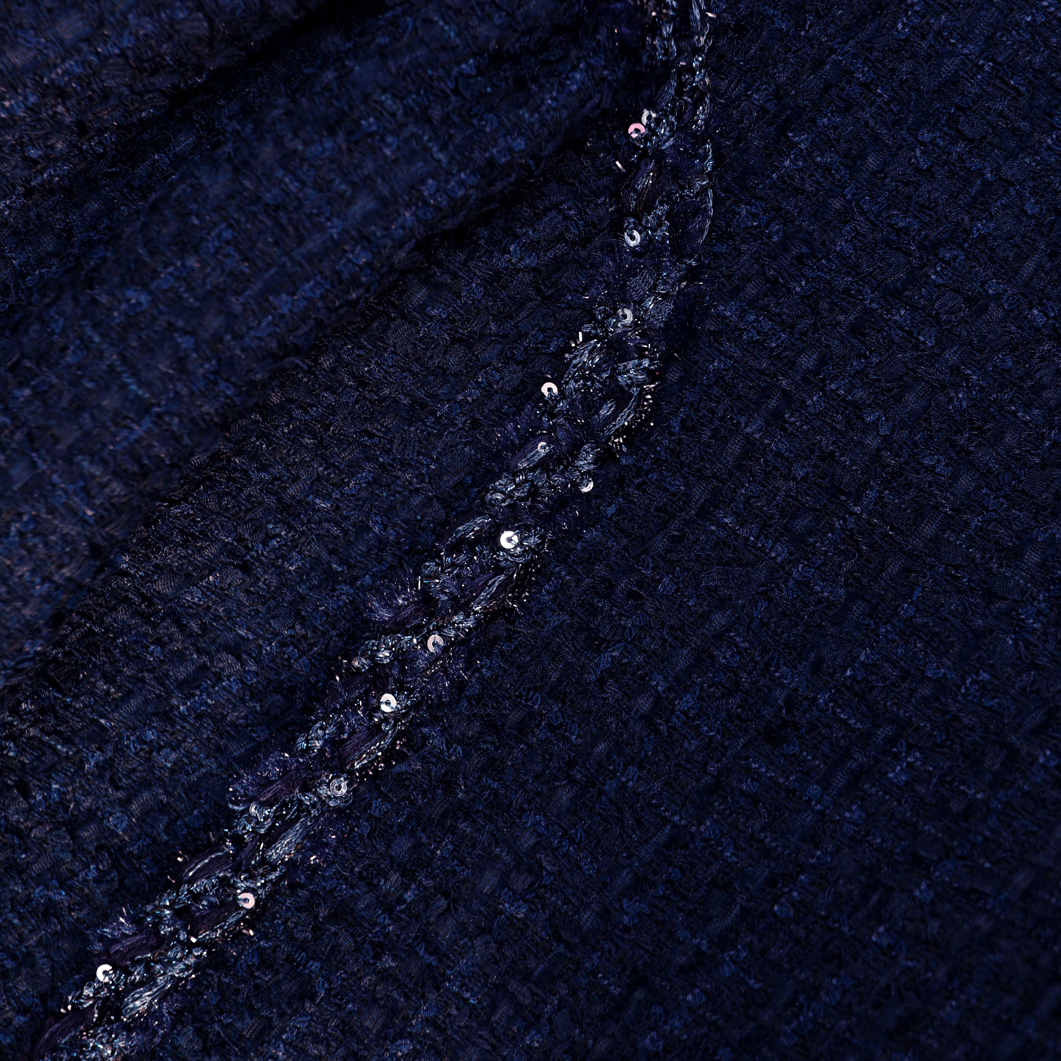 Self Portrait Navy Boucle Midikleid navy UK 6