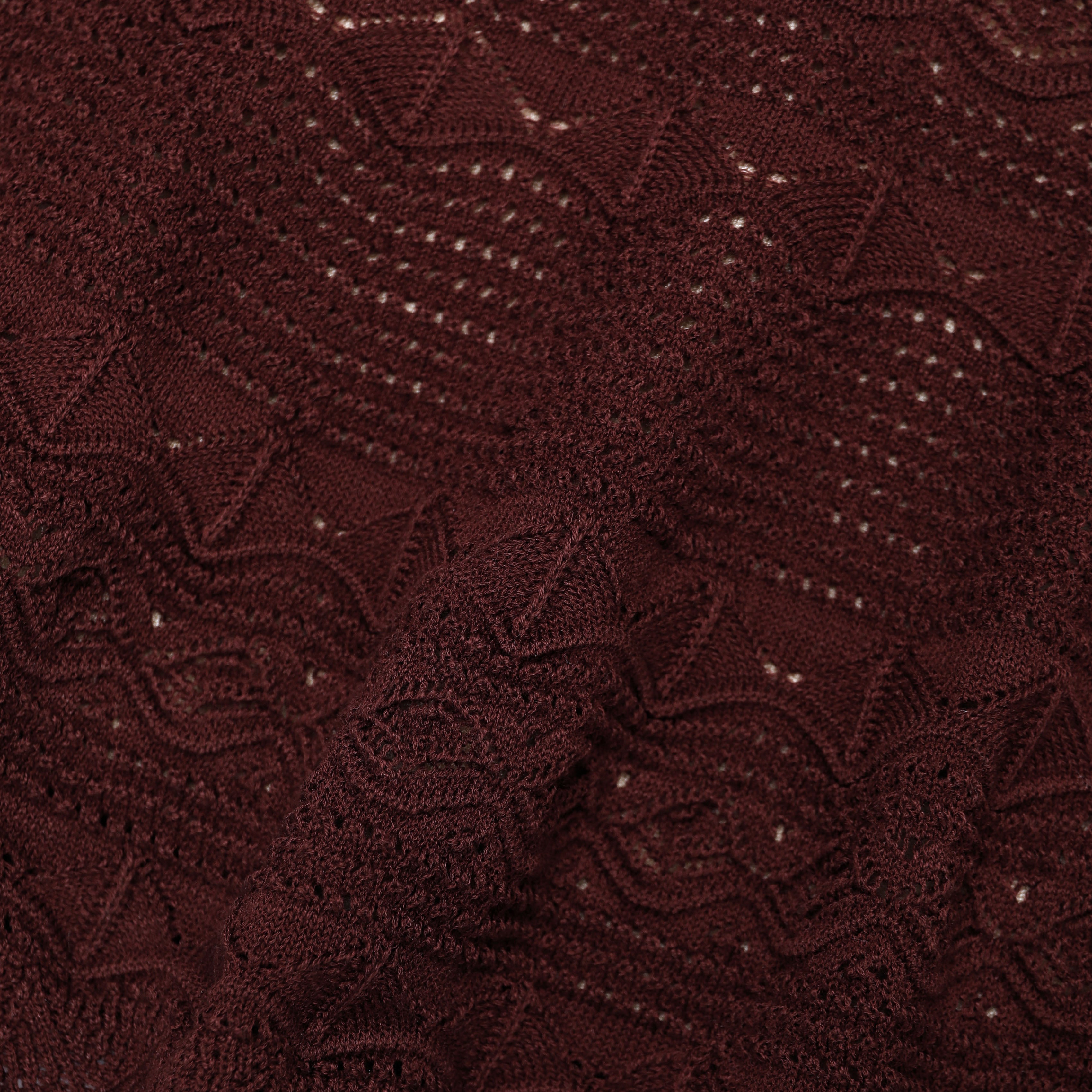 Self Portrait Brown Pointelle Knit Minirock braun Lochstrick