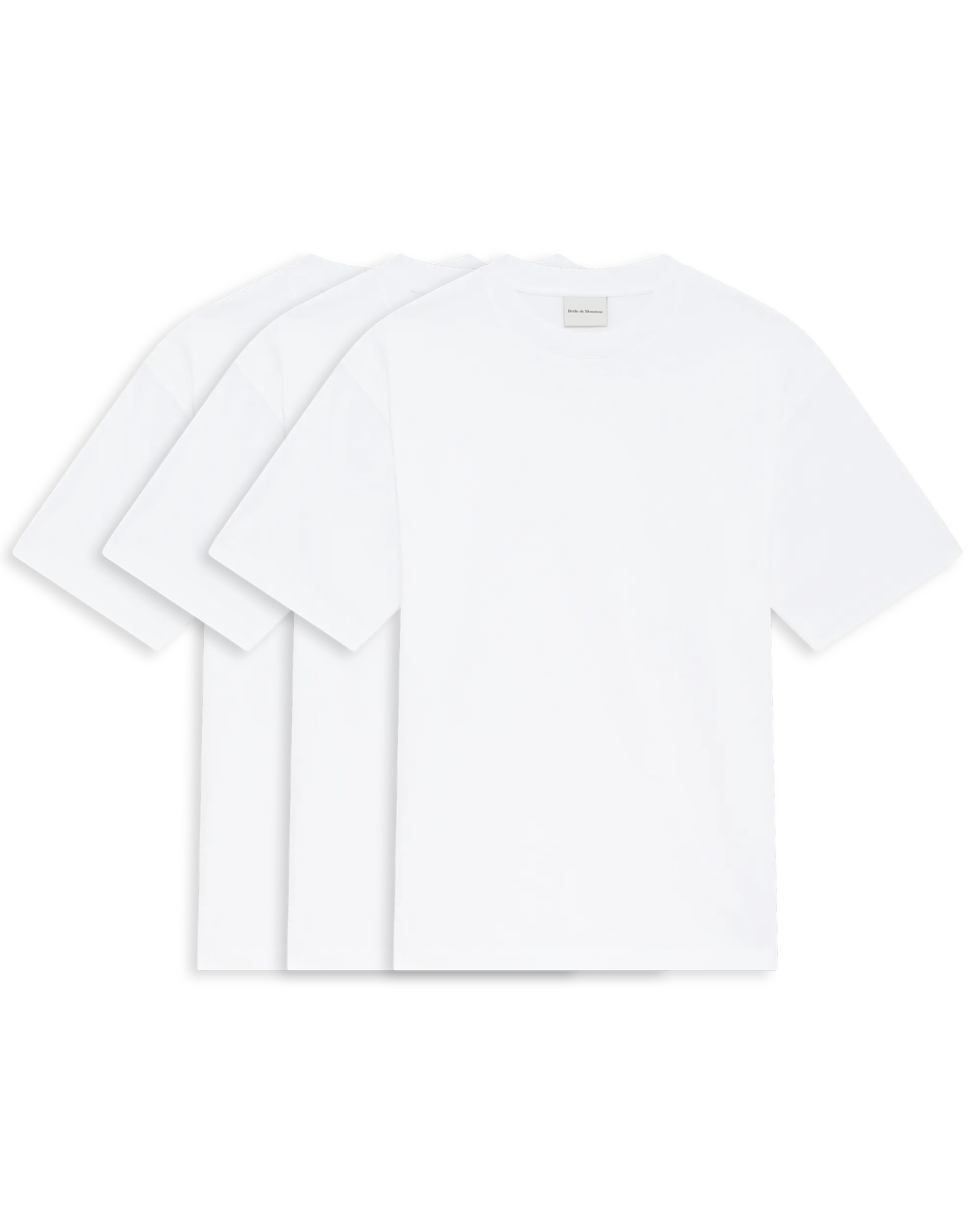Drôle De Monsieur Le Pack Essentiels T-Shirt Weiß 3er Pack