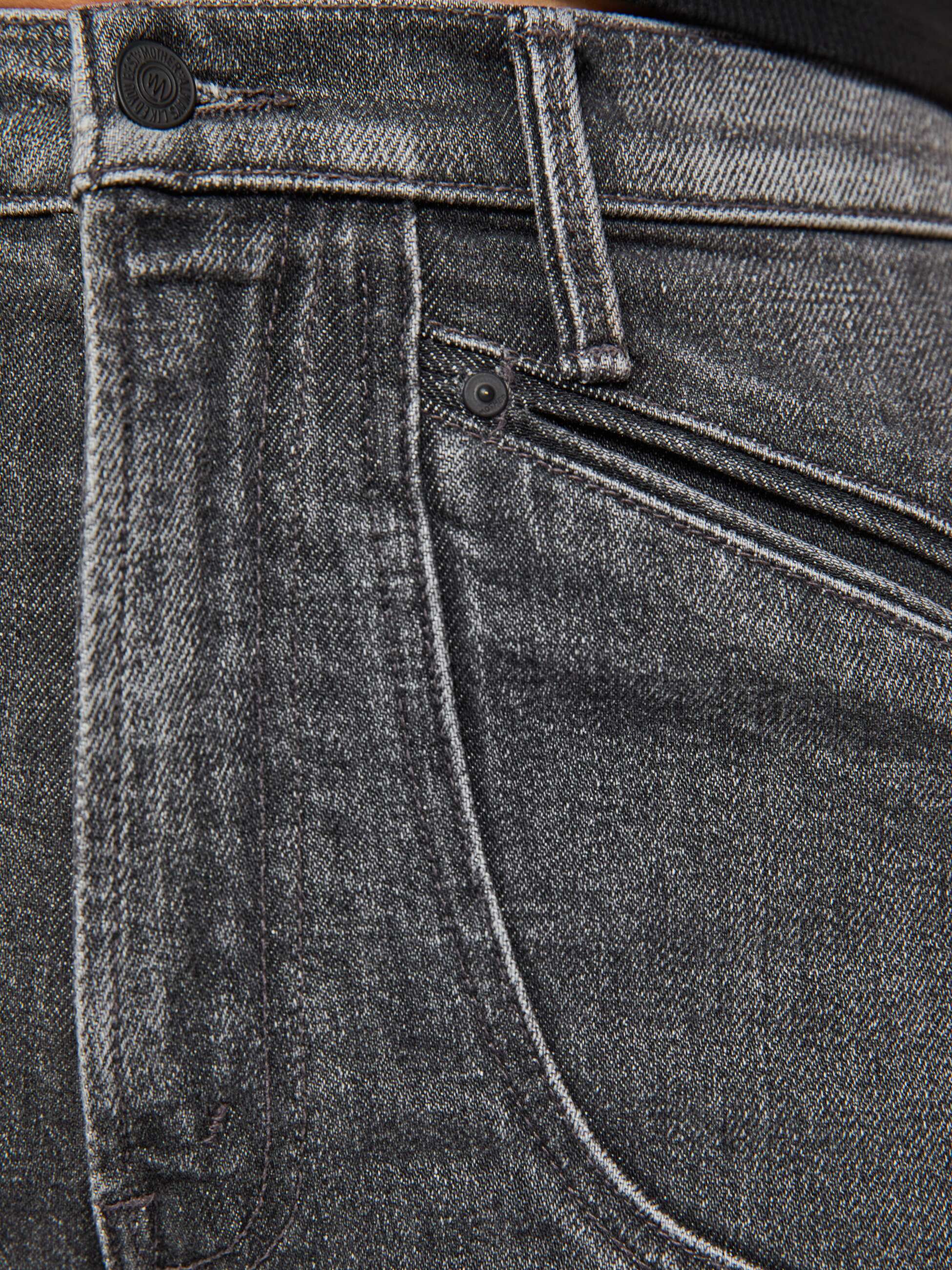Mother The Rambler Utility Sneak Jeans Grau High Rise Straight