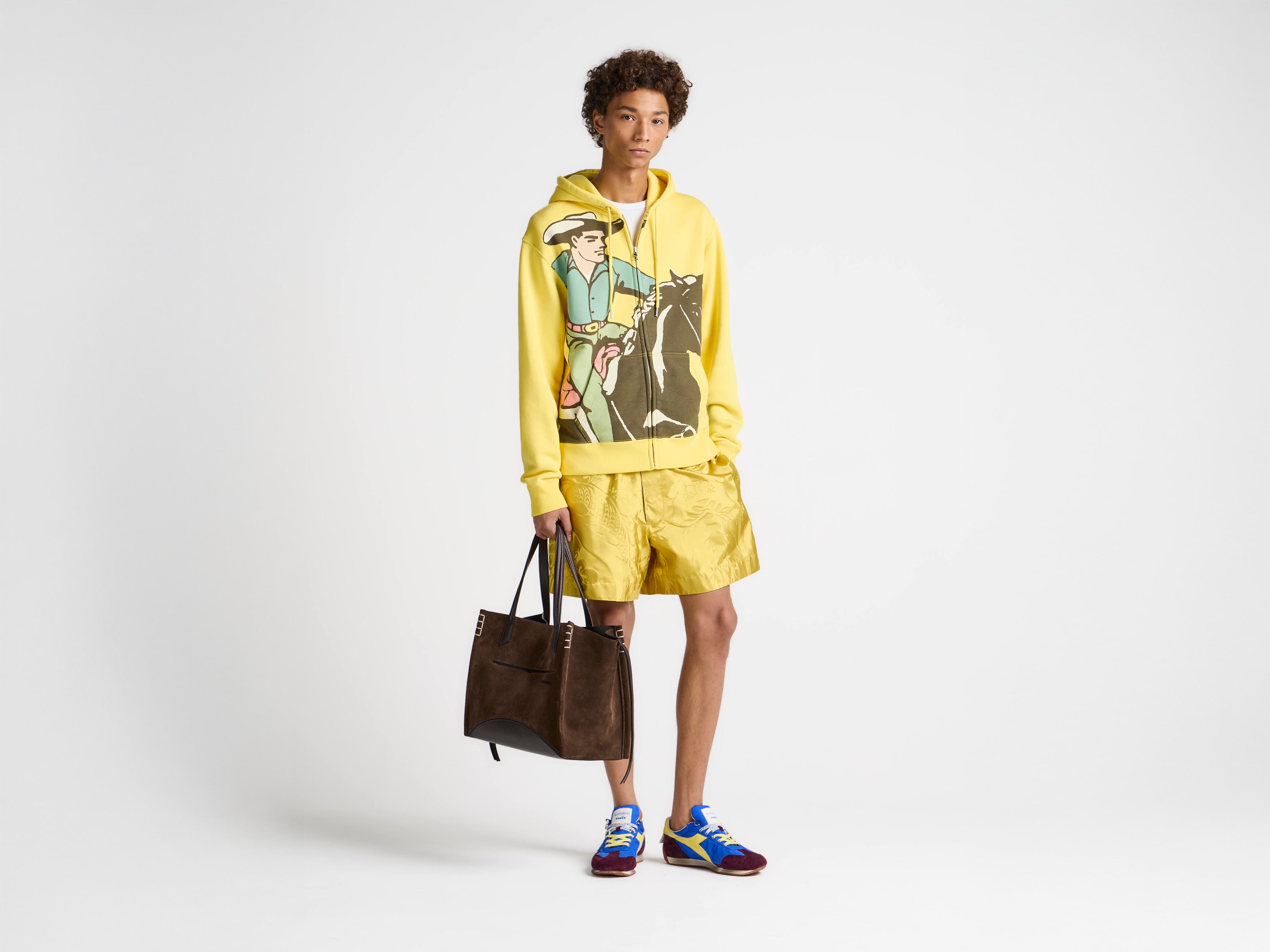 J.W.Anderson Cowboy Front Zip Hoodie Herren Gelb Jersey
