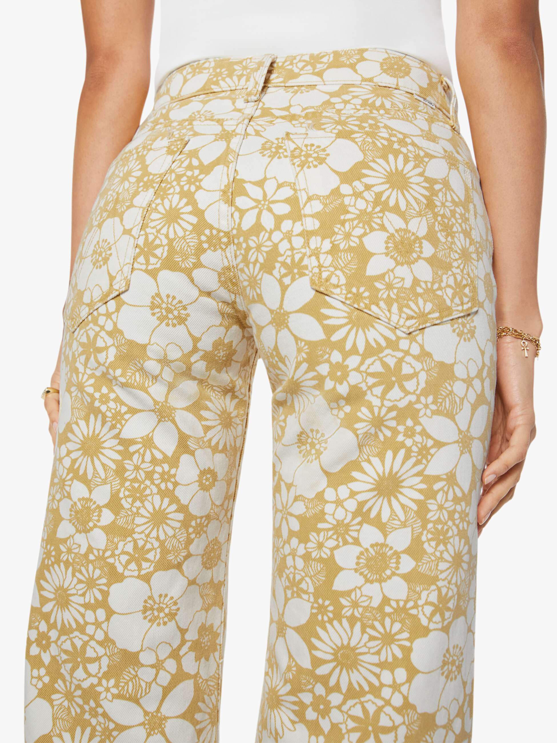 Mother Denim The Mid Rise Rambler Zip Ankle Jeans Floral