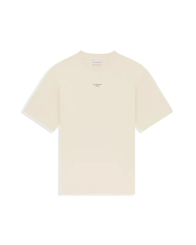 Drôle De Monsieur Le T-Shirt Slogan Classique T-Shirt Beige