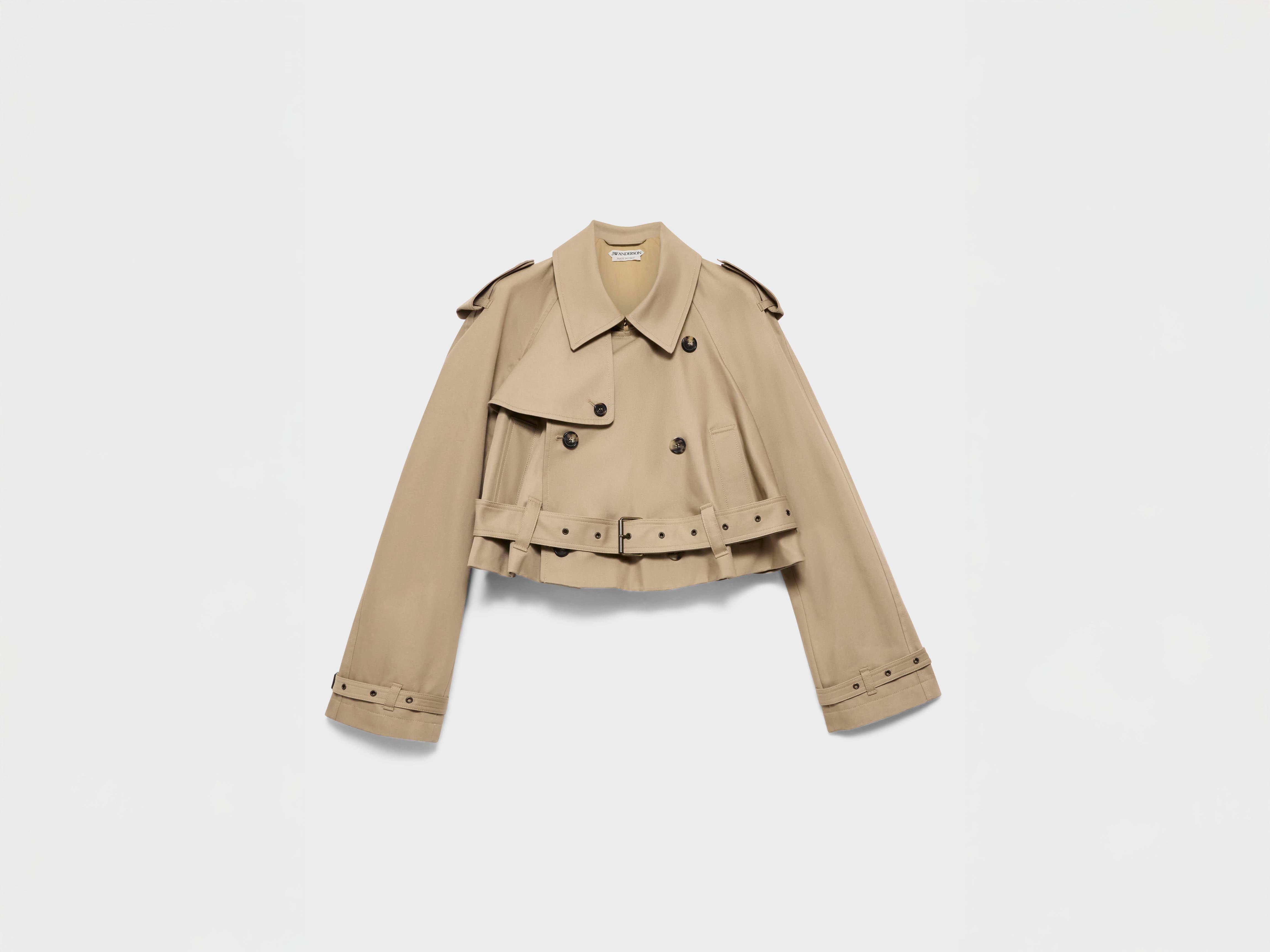 J.W.Anderson Cropped Trench Beige Baumwolle Damen