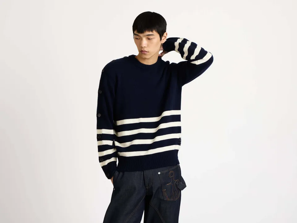 J.W.Anderson Breton Jumper Pullover Navy Herren Streifen