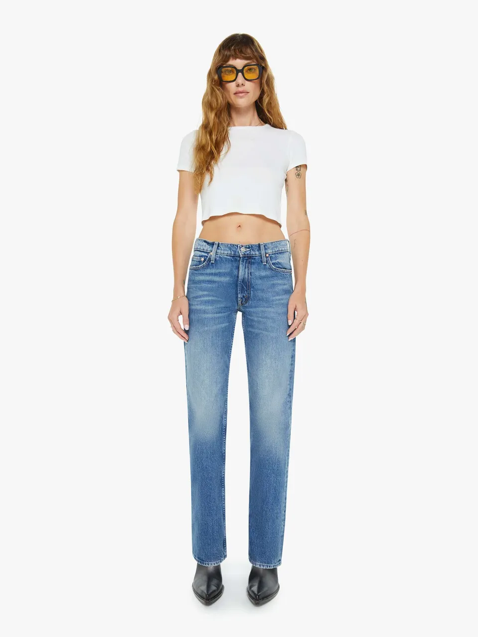 Mother The Reifler Jeans Early Blue Mittelblau Straight