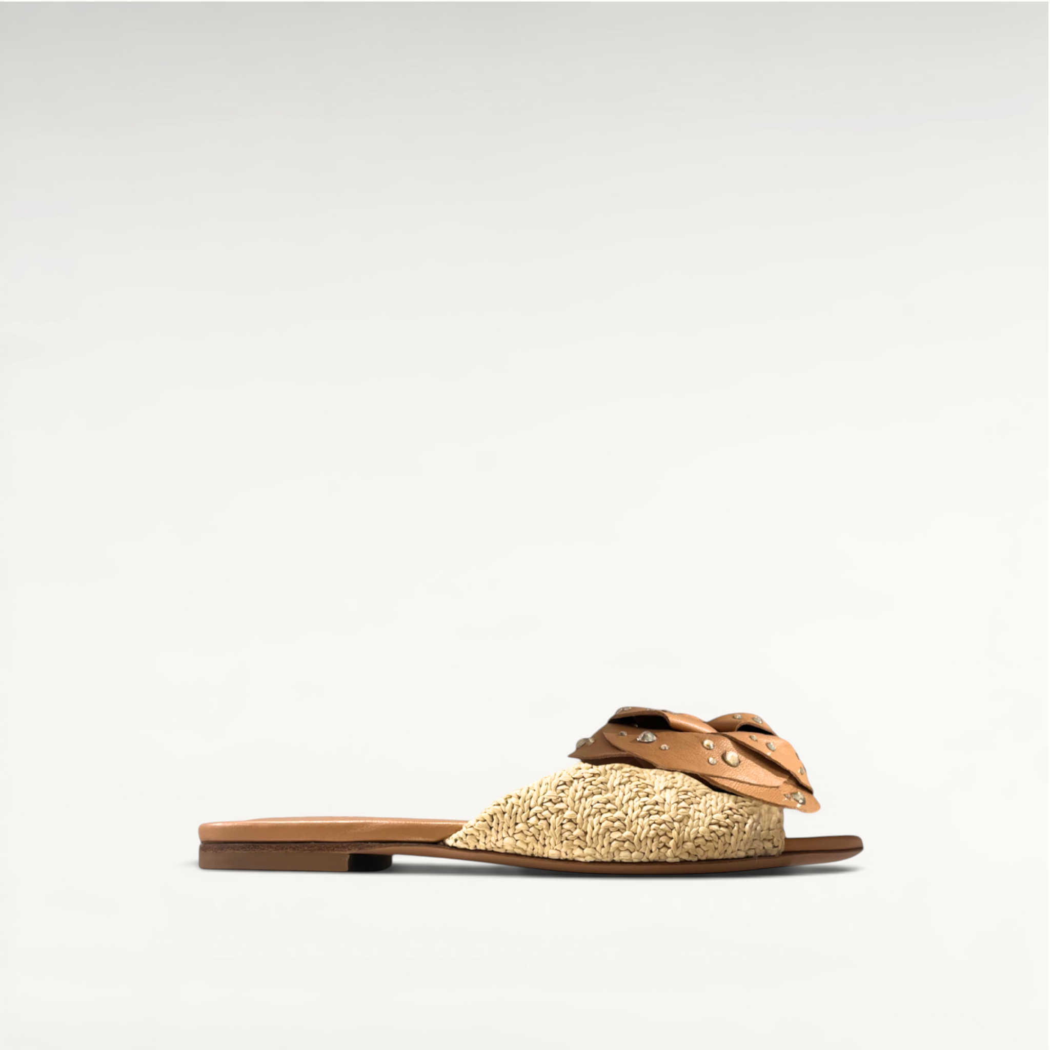 Gedebe Cassis Ballerinas Raffia Kristallblume
