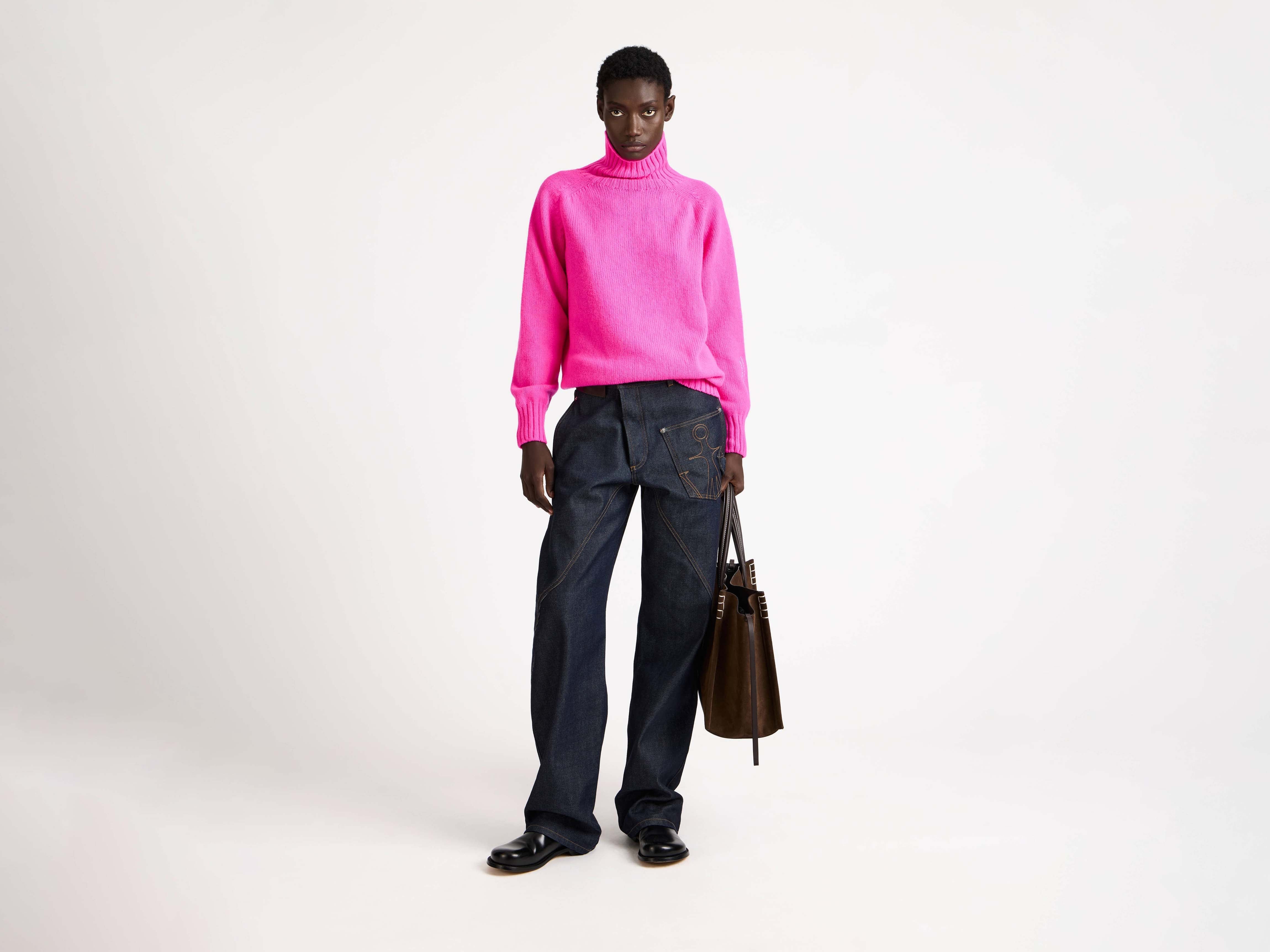 J.W.Anderson Turtleneck Jumper Damen neonpink Strick