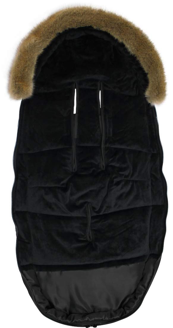 Dooky Black Furry Fußsack L grau 98x50 Winter