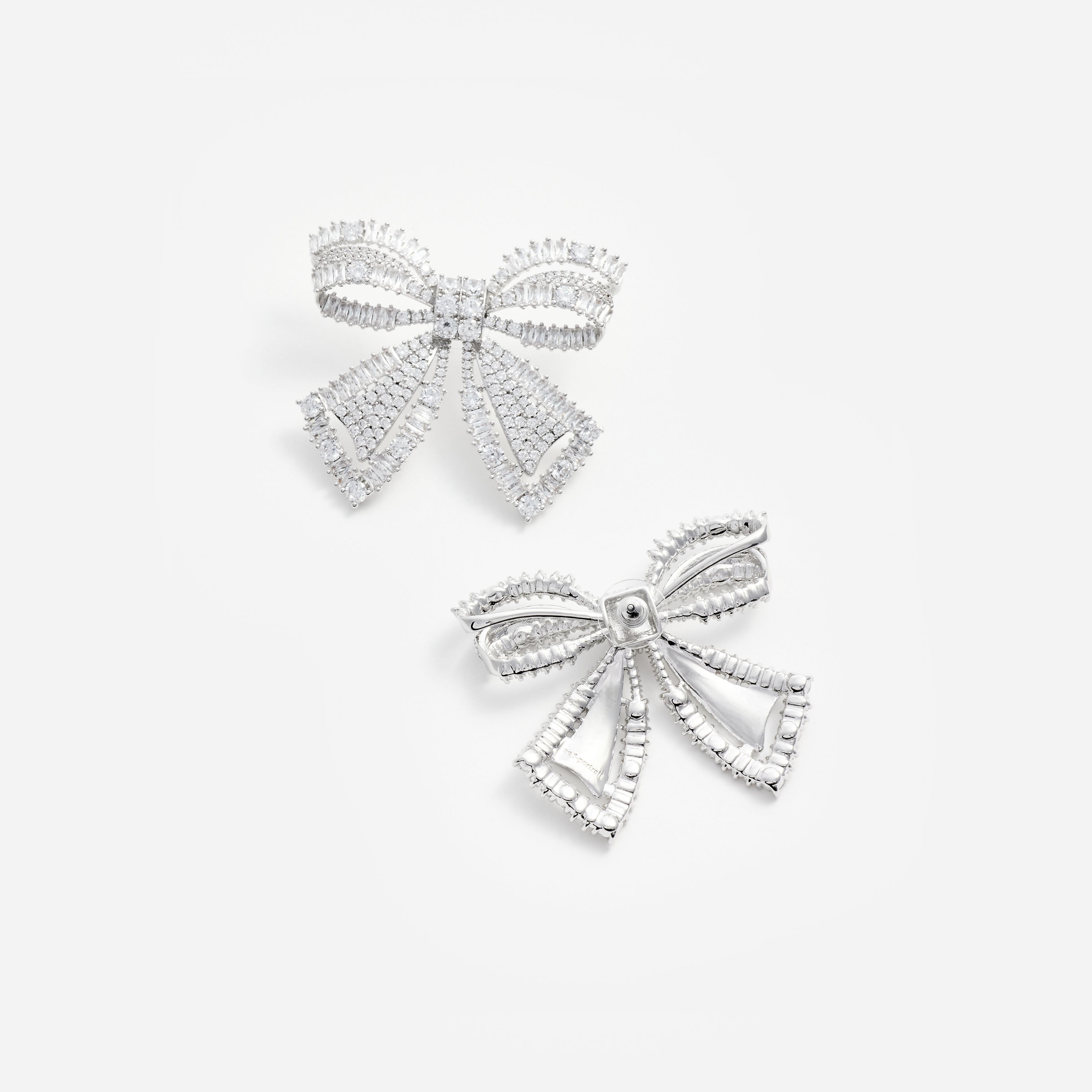 Self Portrait Crystal Bow Ohrringe Silber One Size Kristall