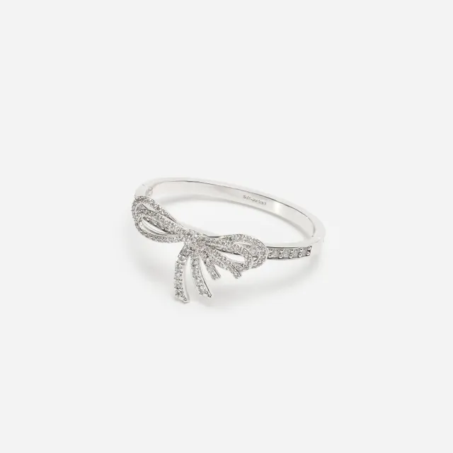 Self Portrait Jewellery Silver Crystal Bow Armband Silber Kristall
