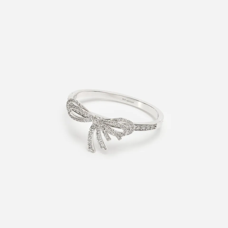 Self Portrait Jewellery Silver Crystal Bow Armband Silber Kristall