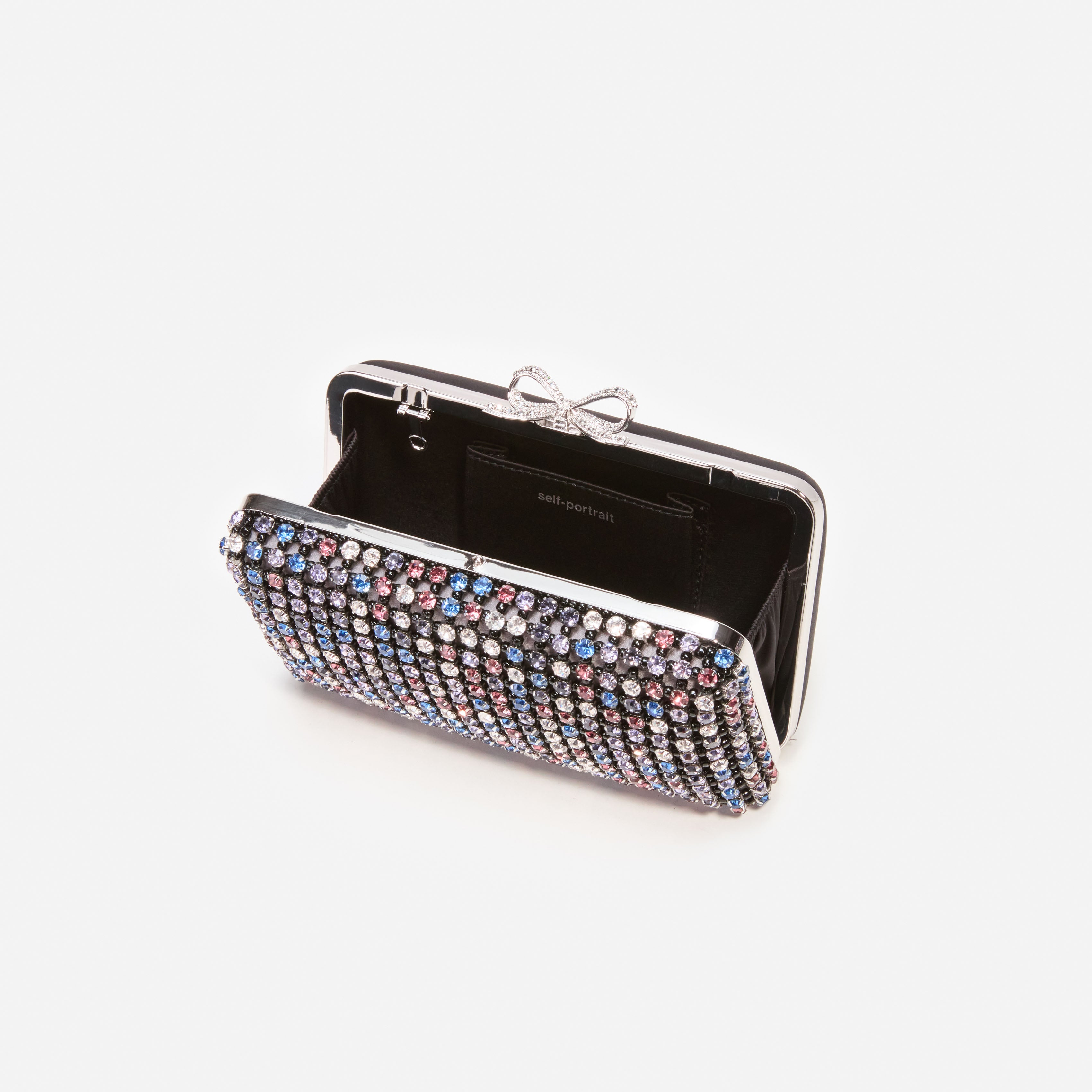 Self Portrait Crystal Chainmail Clutch Multi Mini Kristall