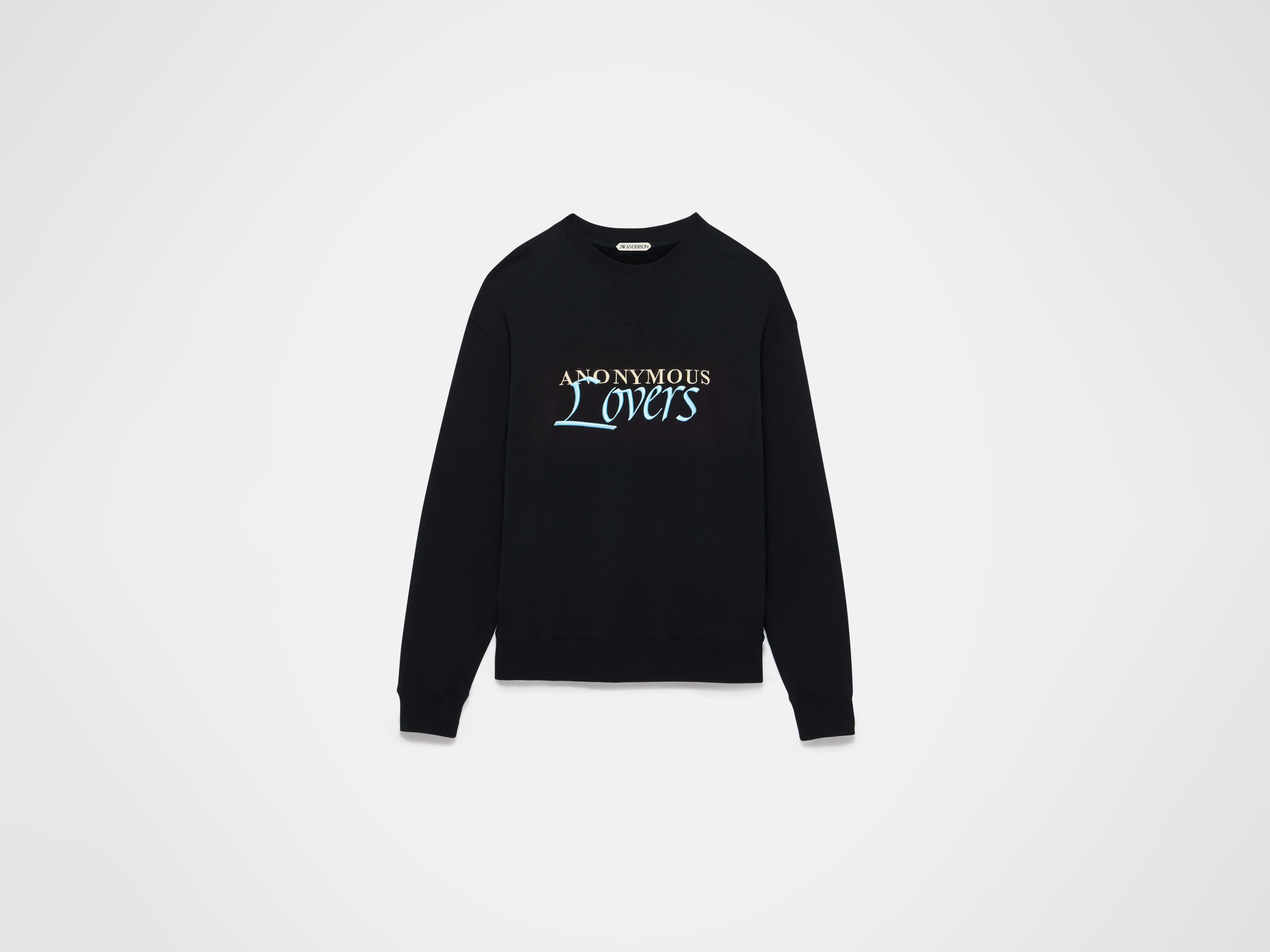 J.W.Anderson Anonymous Lovers Sweatshirt Damen Washed Black Stickerei