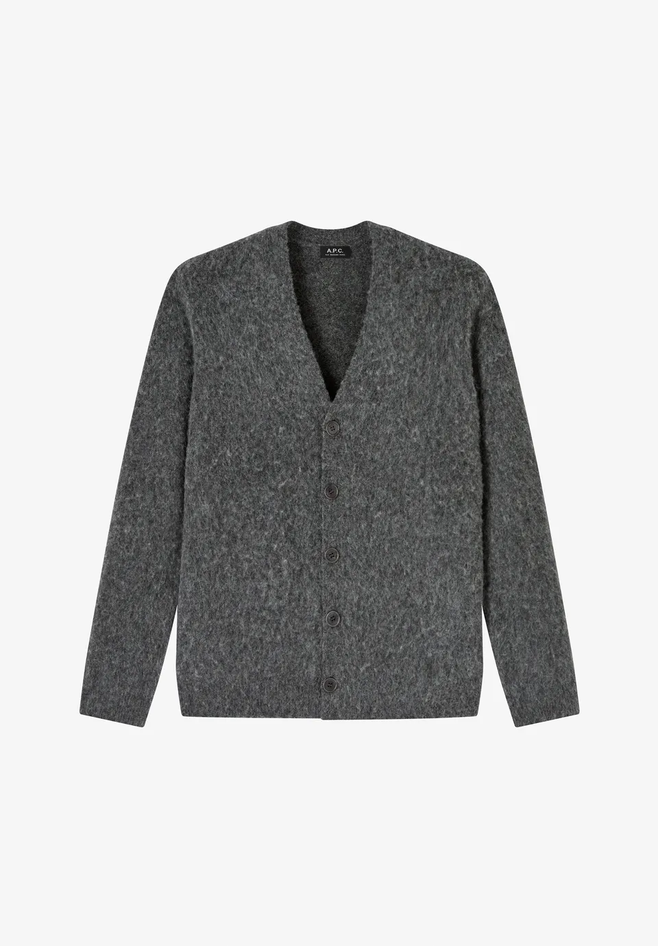 A.P.C. Cardigan Anthrazit Alpakawolle Strickjacke M