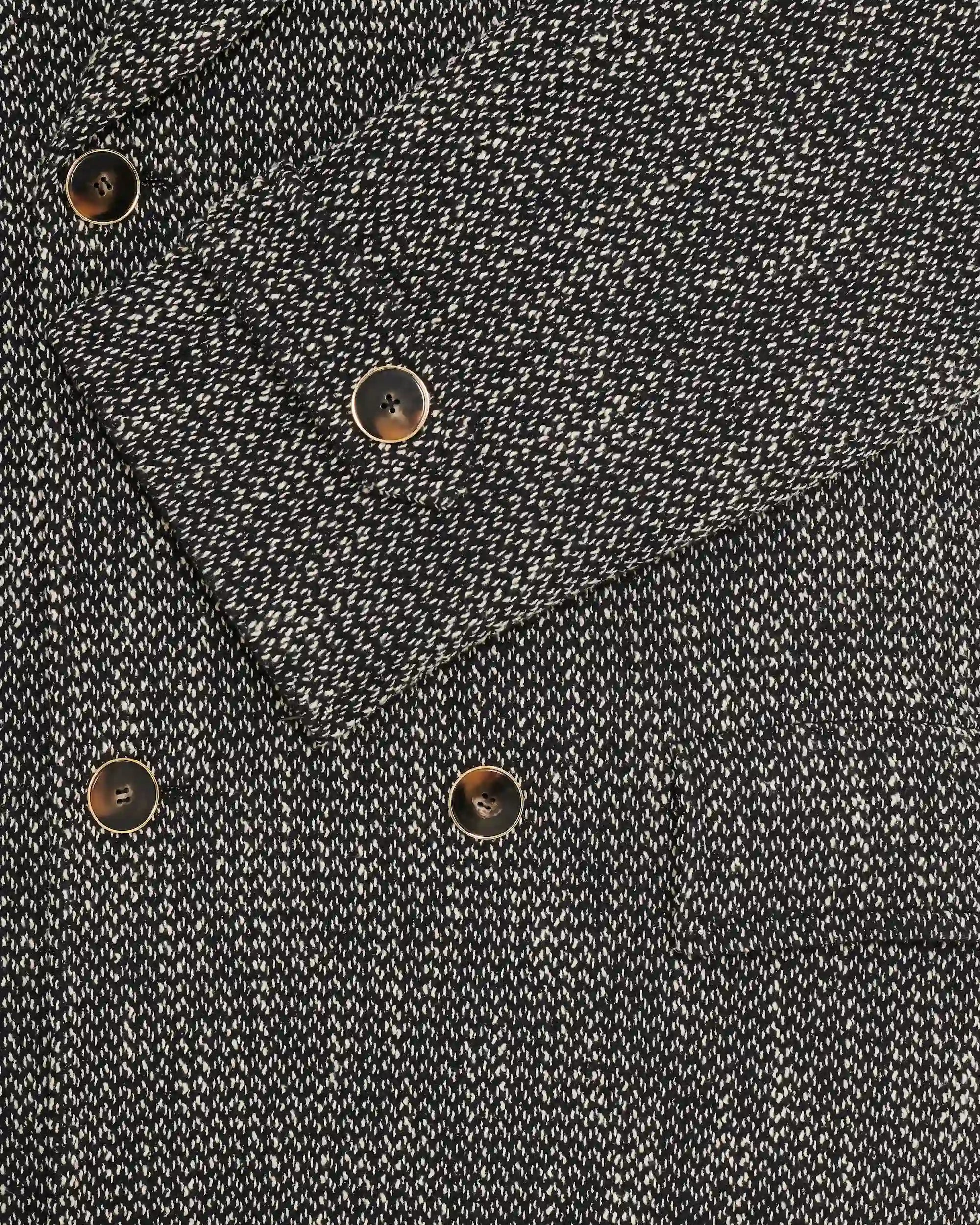 Drôle De Monsieur Double Breasted Twill Mantel Schwarz M