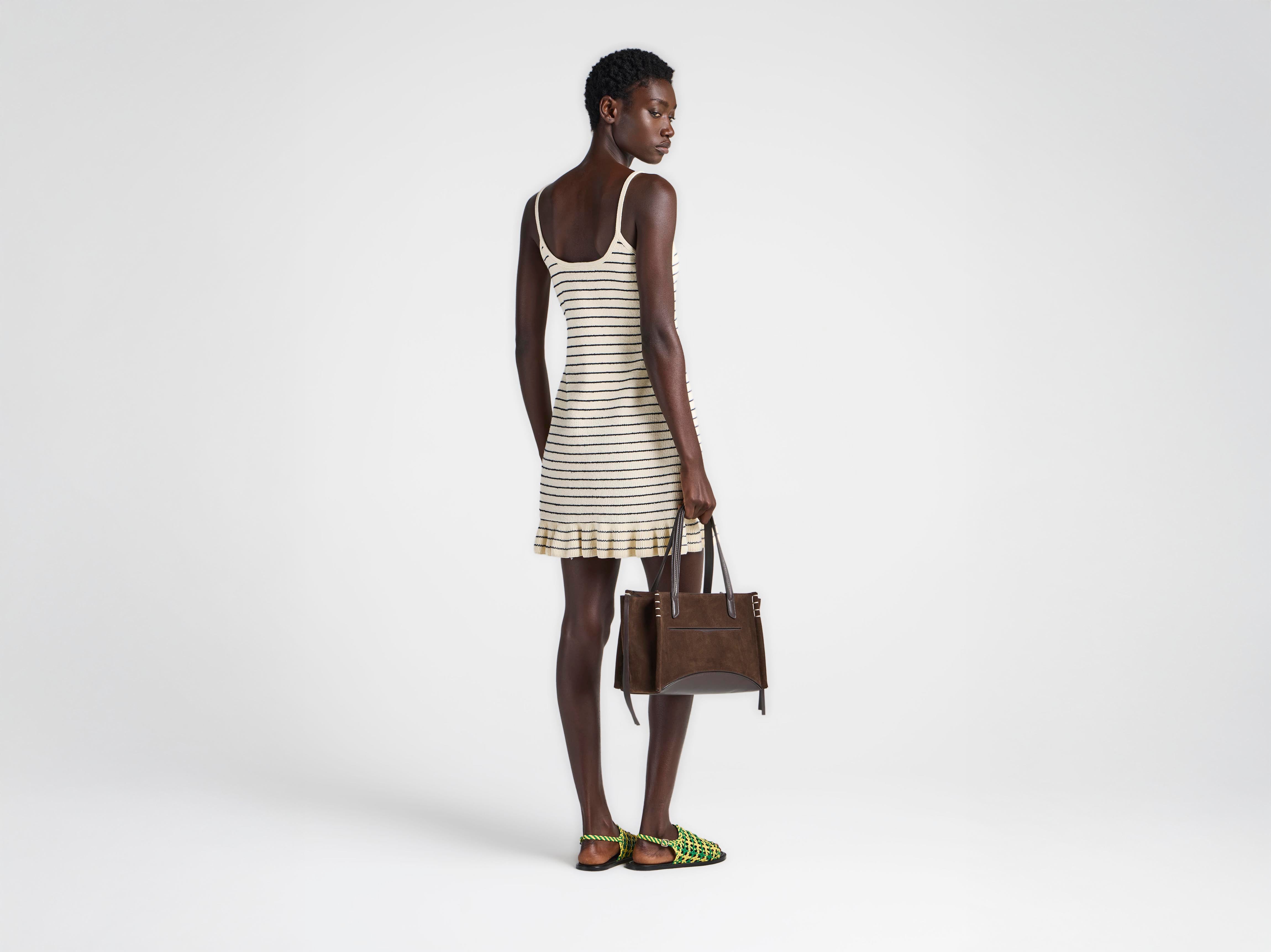 J.W. Anderson Dresses Minikleid Weiß Breton Streifen Baumwolle