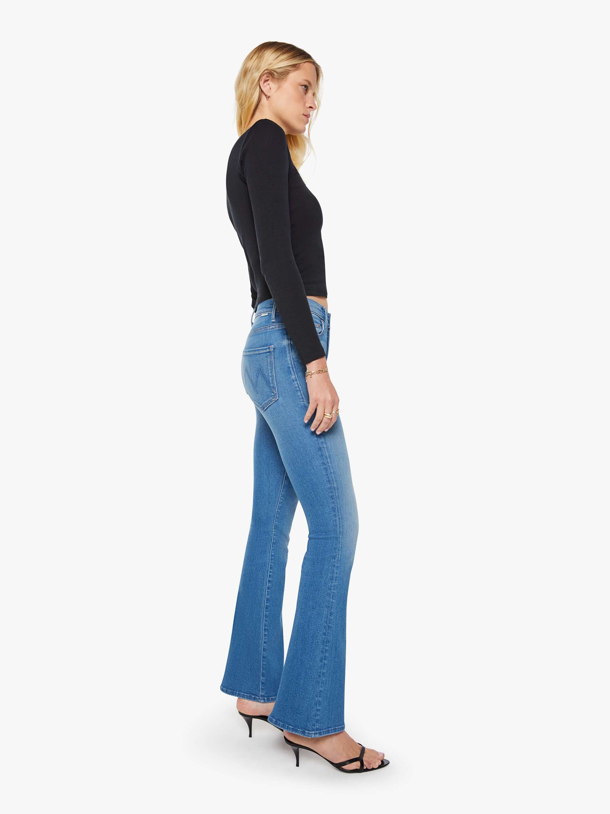 MOTHER The Weekender Jeans Piece By Piece Flare Blau