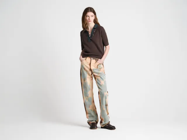 J.W.Anderson Jeans Straight Leg Damen Peach Bleached