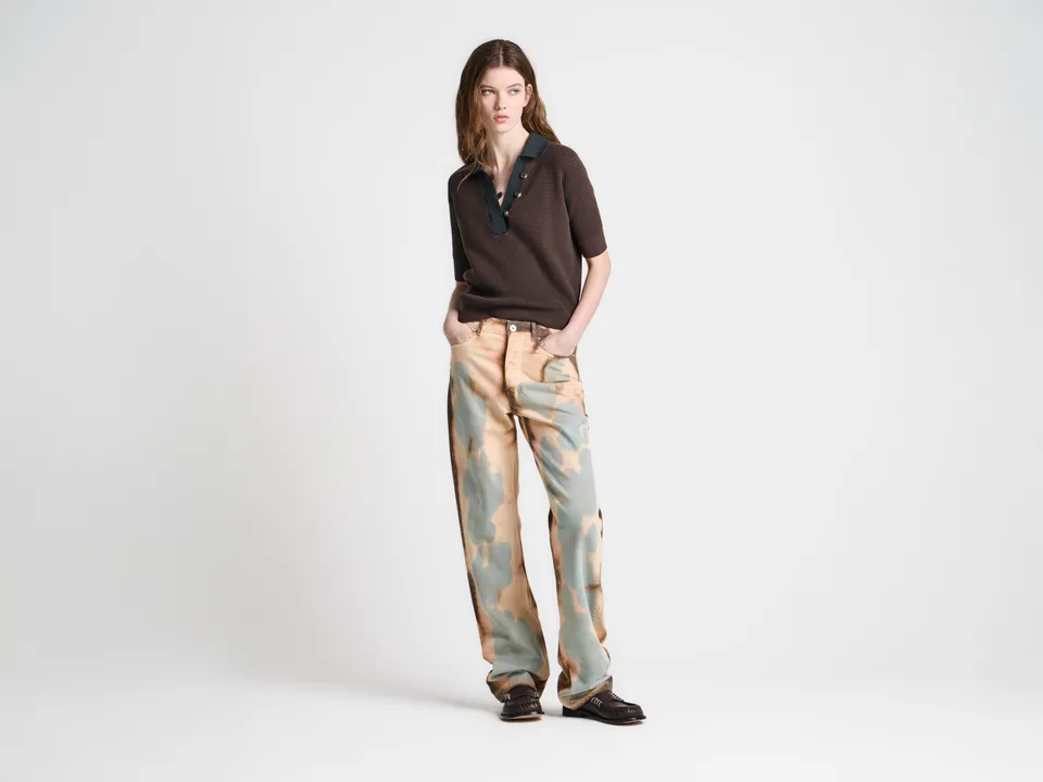 J.W.Anderson Jeans Straight Leg Damen Peach Bleached