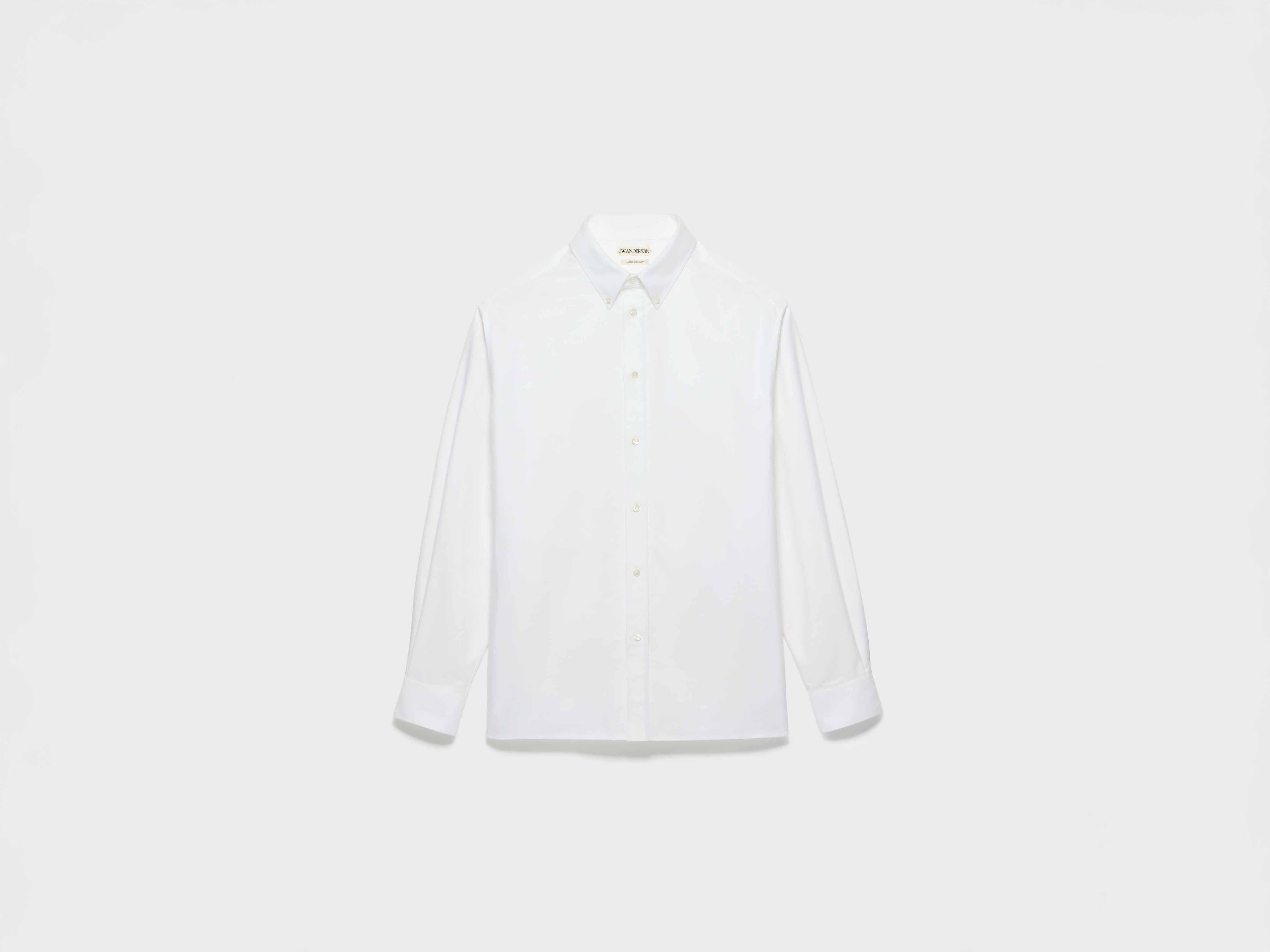 J.W.Anderson Classic Shirt Herren Weiß Oxford Perlmuttknöpfe