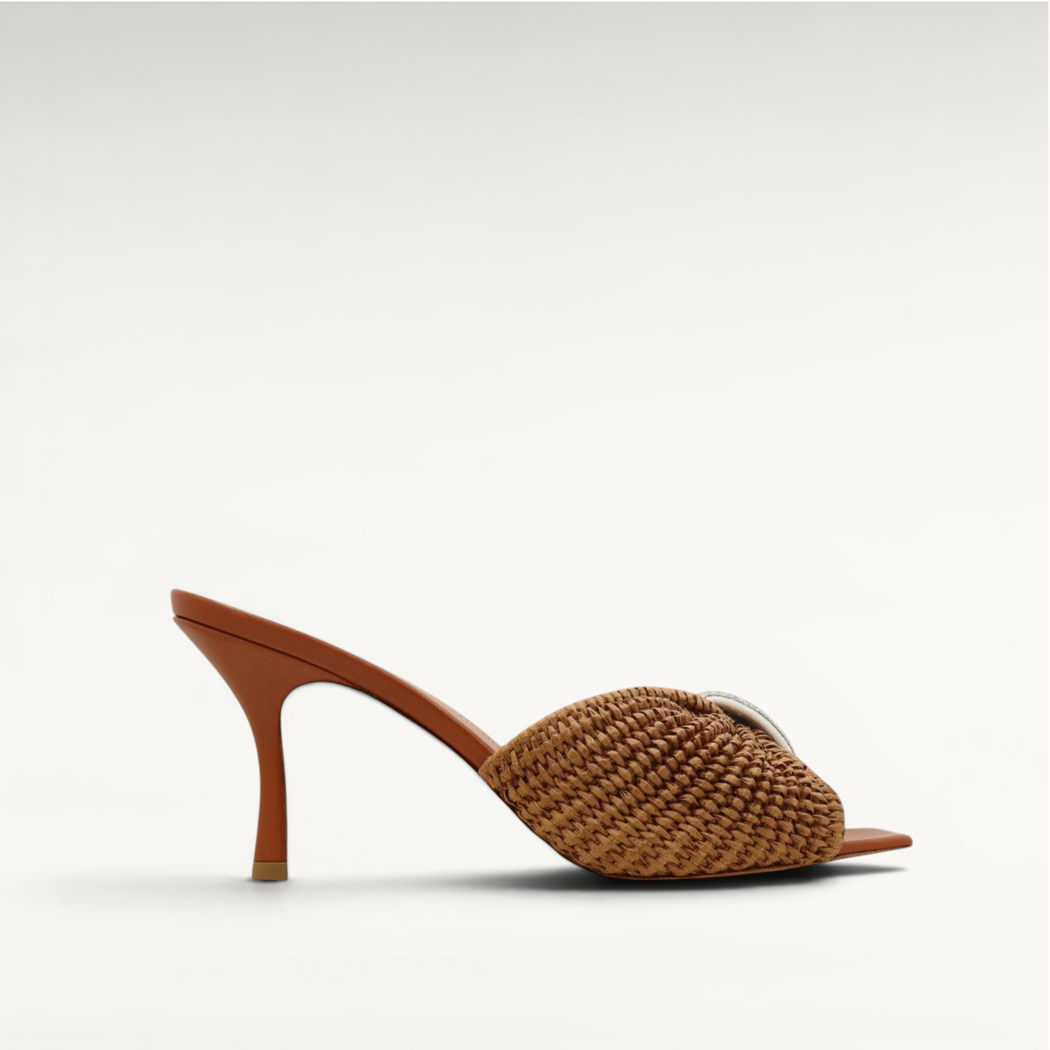 Gedebe Nora Mule Mules Raffia mit Echtleder