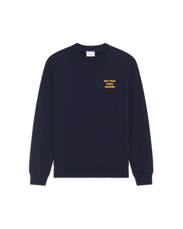 Drôle De Monsieur Bold Slogan Sweatshirt Sweatshirt navy Baumwolle
