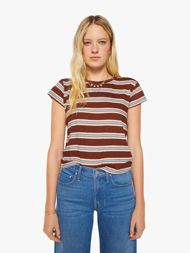 Mother Boxy Goodie Goodie T-Shirt Rum Rasin Stripe