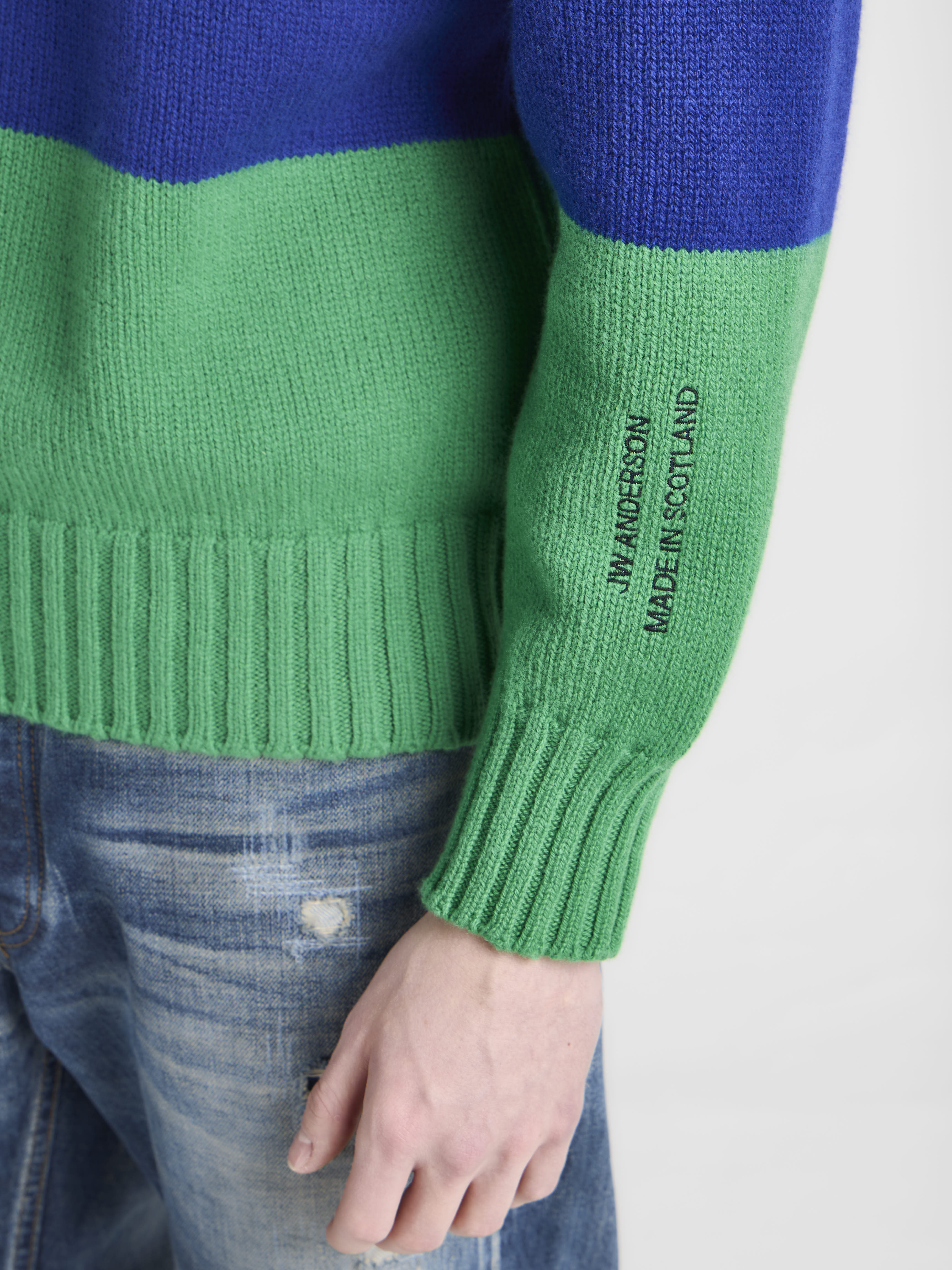 J.W.Anderson Stripe Jumper Herren Royal Blue Merino