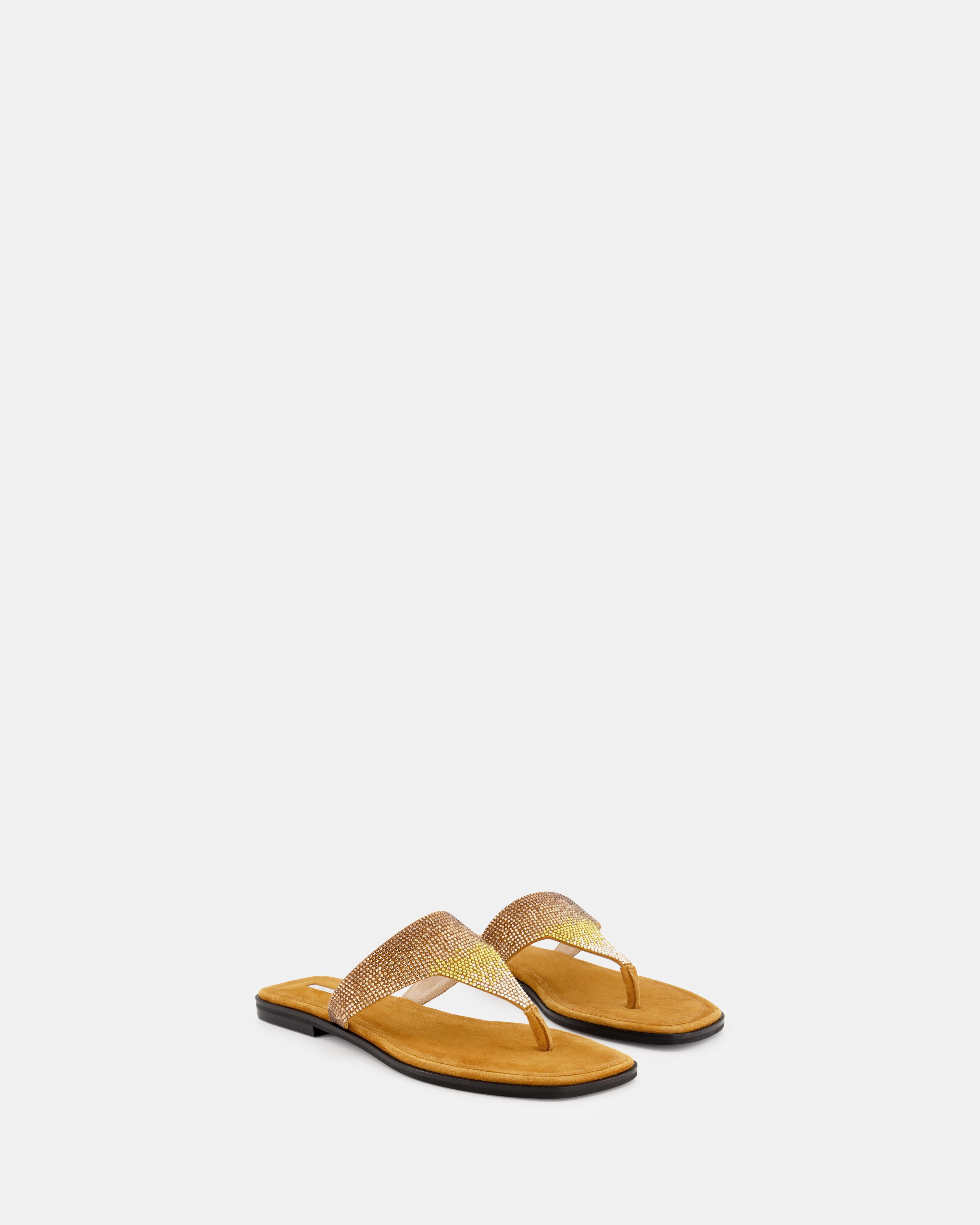 Nodaleto Bulla Nova Flat Sunlight Suede Sandale Strass