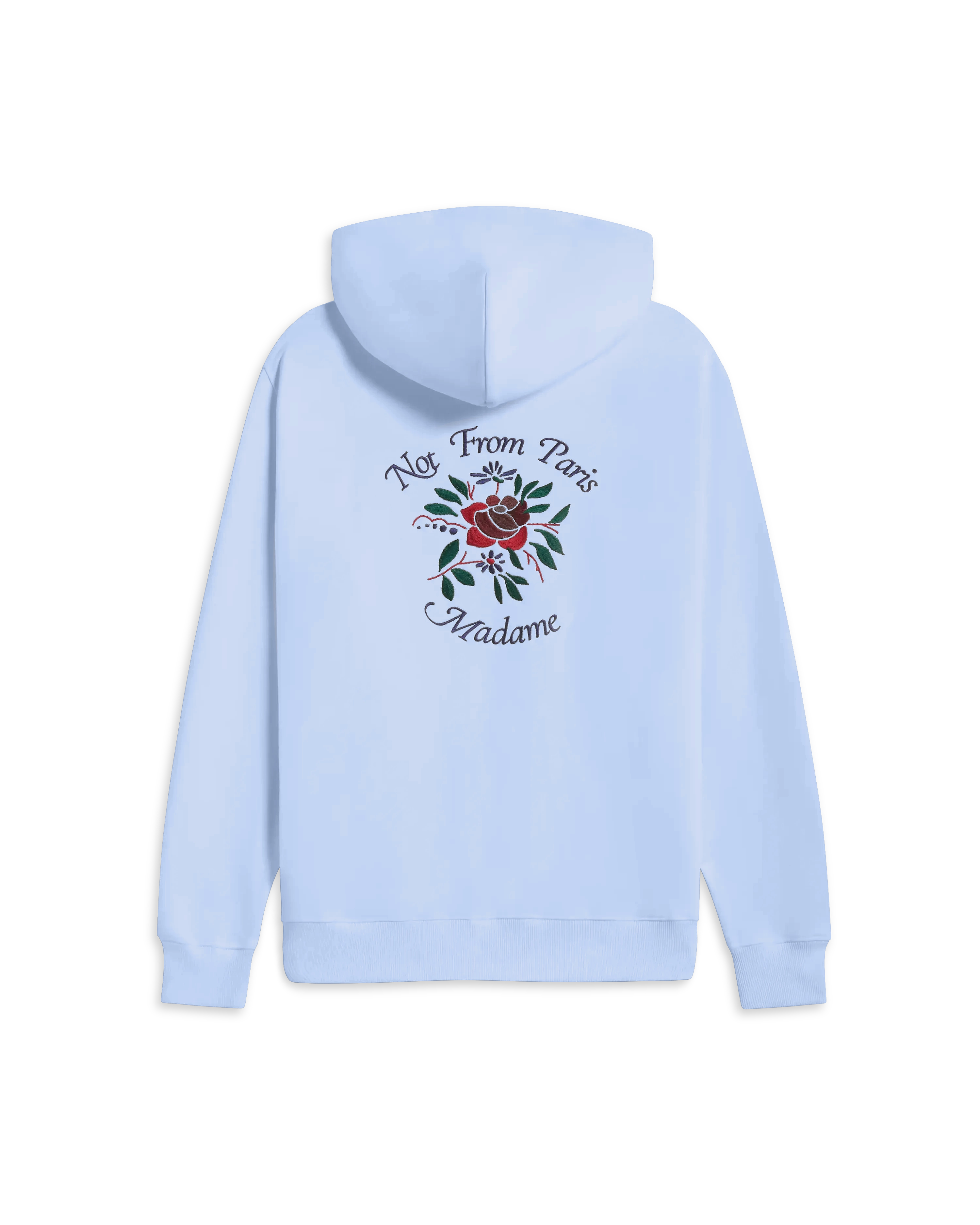 Drôle De Monsieur Slogan Rose Hoodie hellblau Baumwolle
