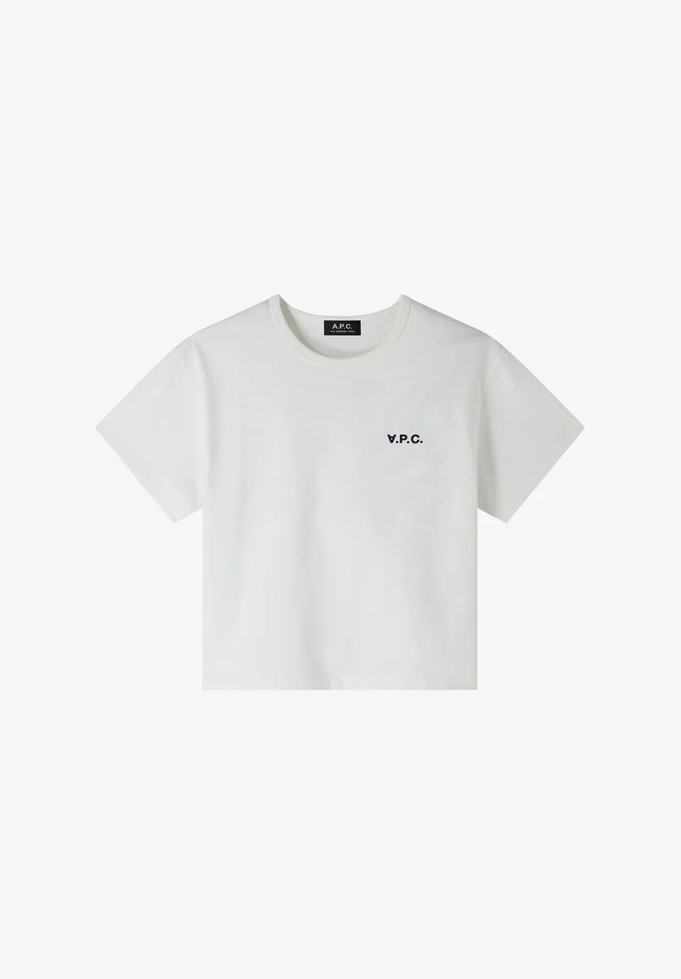 A.P.C. Boxy Micro Logo T-Shirt schwarz Bio-Baumwolle L
