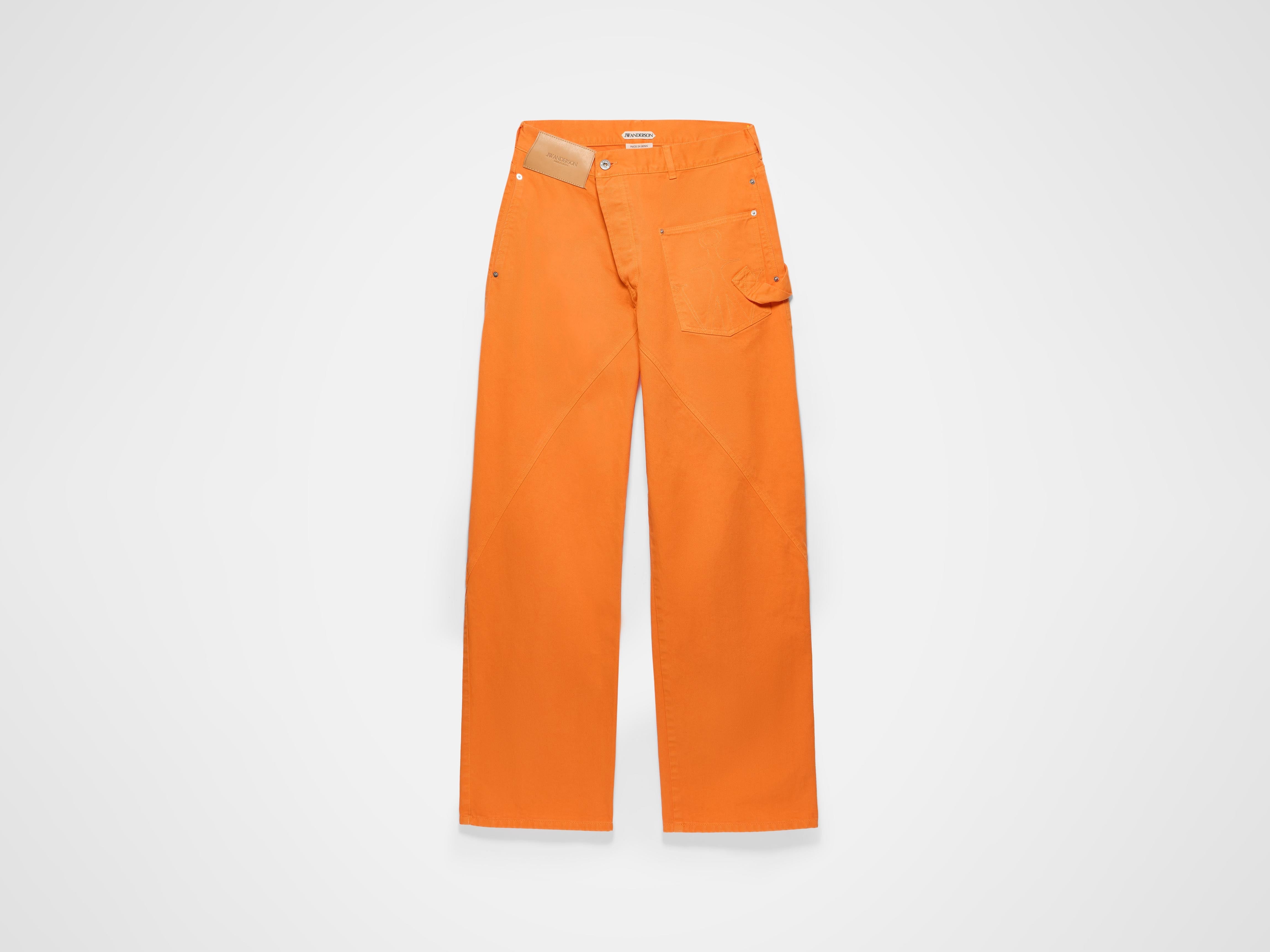 J.W.Anderson Twisted Workwear Denim Jeans Orange Damen