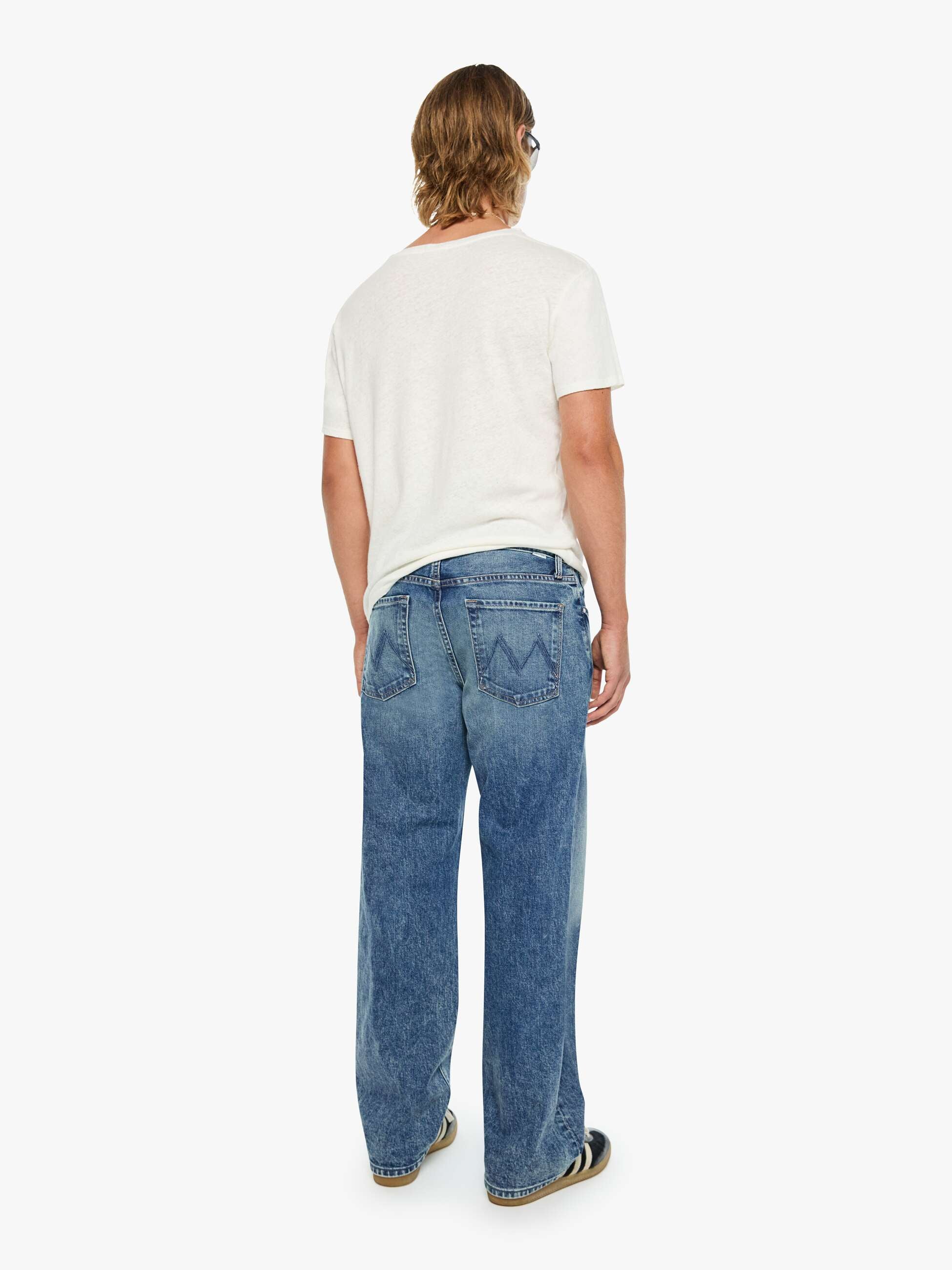 Mother Denim The Big Shot Jeans Herren Blau Bootcut Semi-Rigid