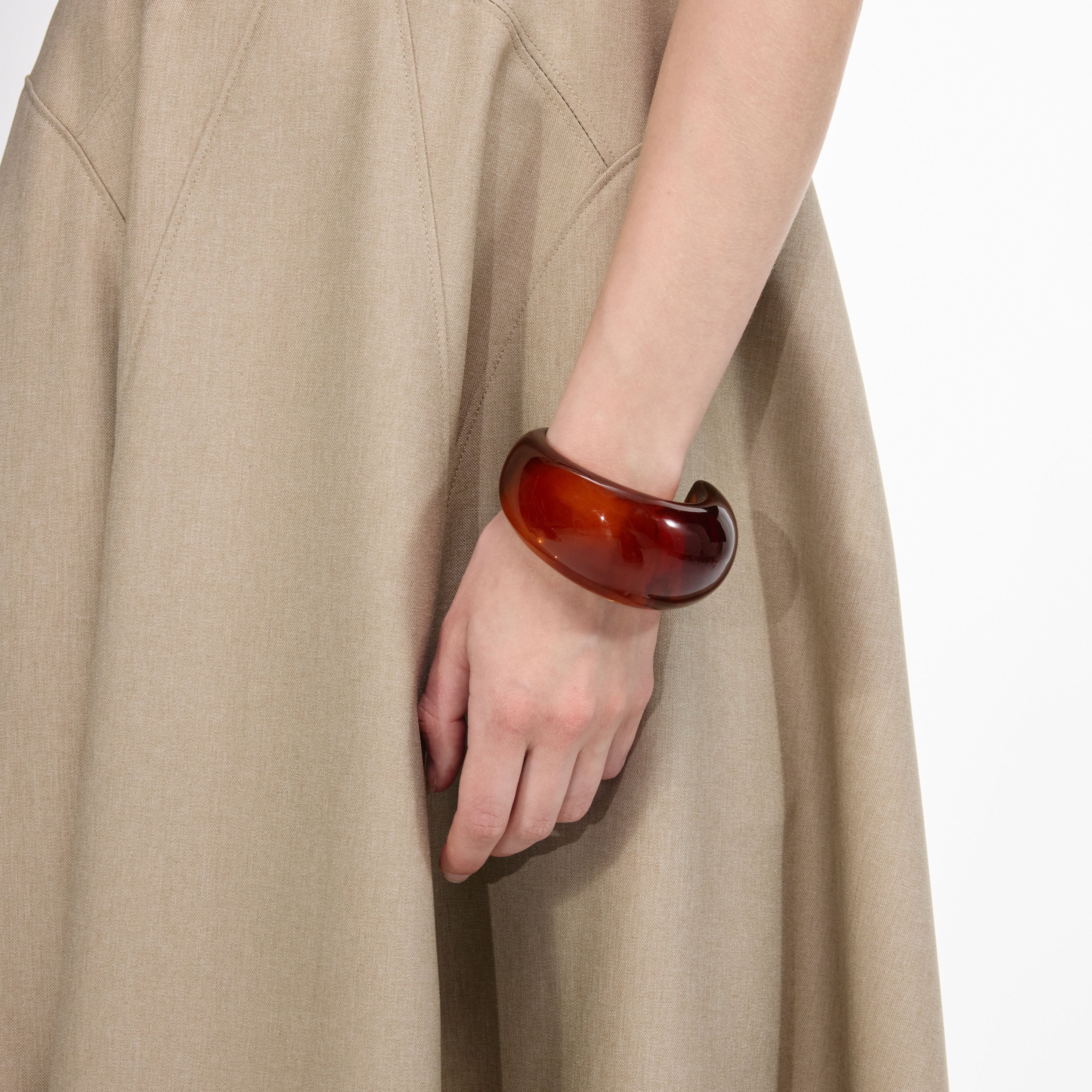 Self Portrait Amber Resin Armreif Braun One Size