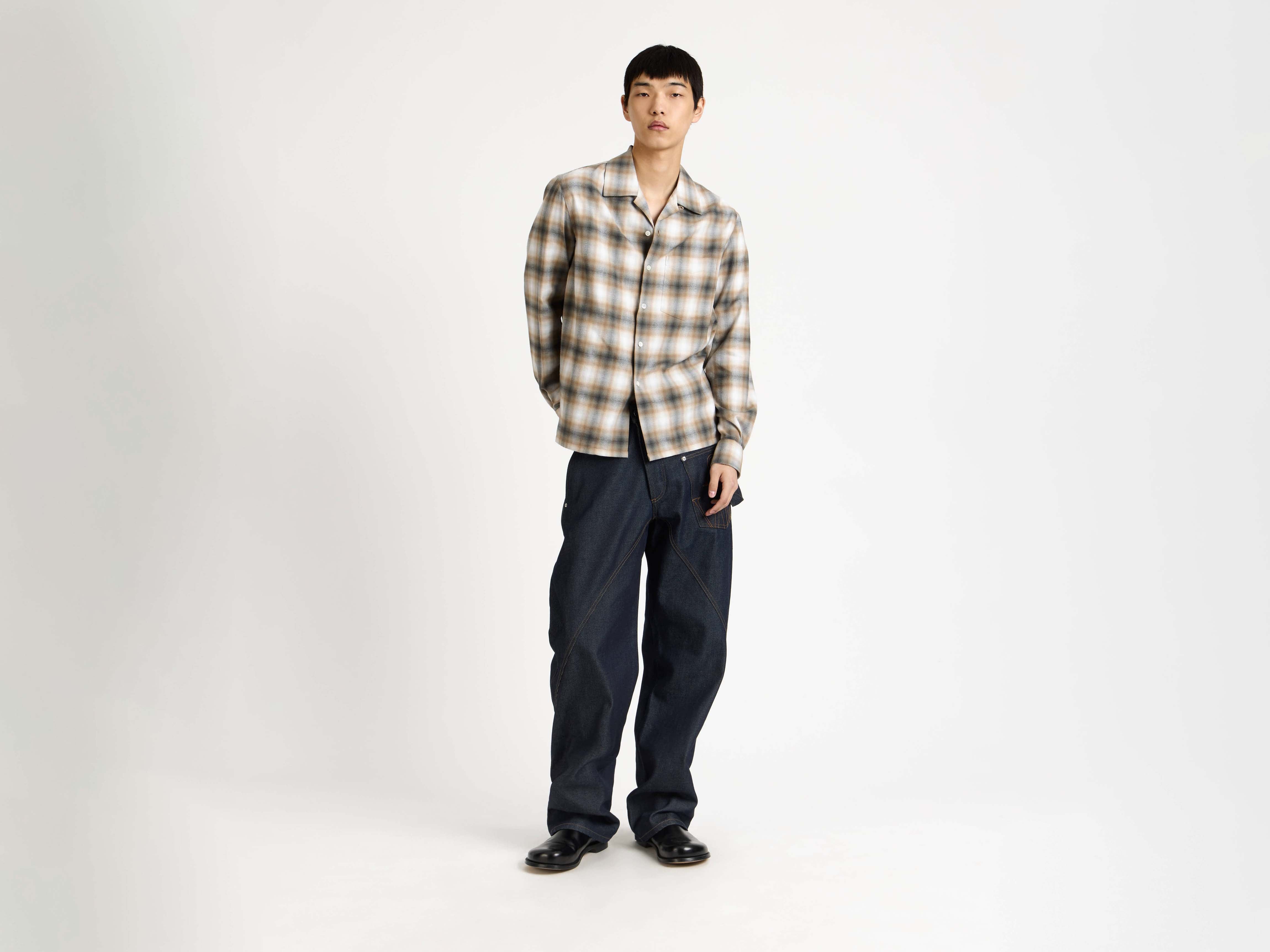 J.W.Anderson Gradient Flanellhemd Biscuit Herren