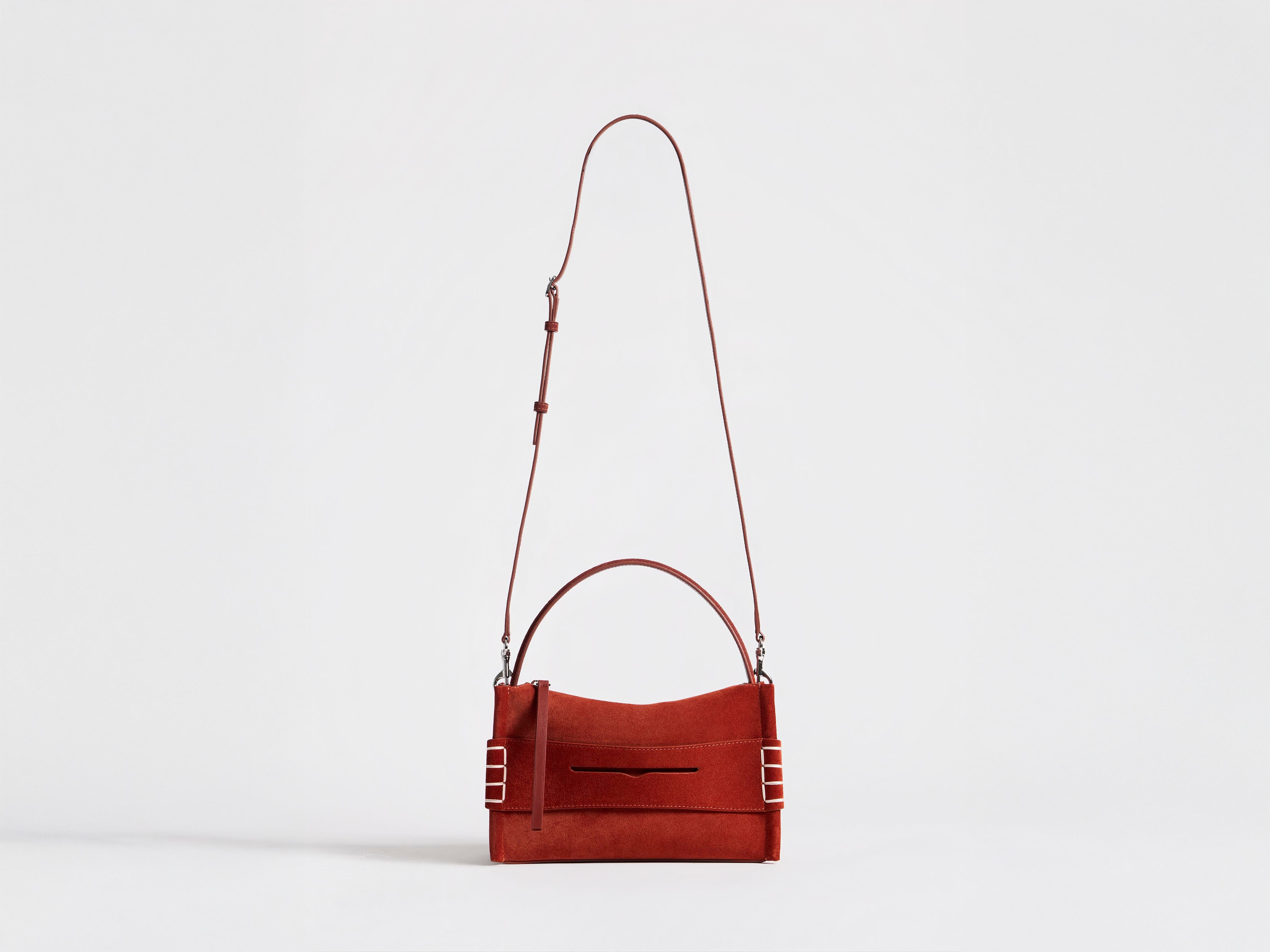 J.W.Anderson Small Loafer Bag Tasche Rost Wildleder