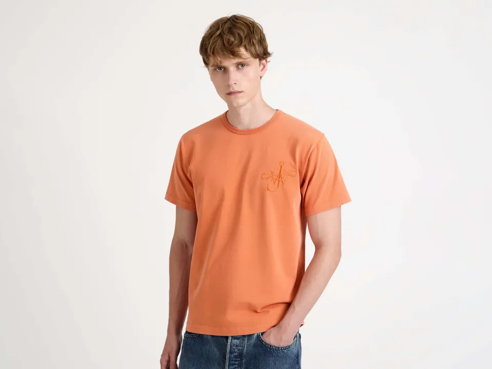 J.W.Anderson Ribbon Anchor T-Shirt Herren washed orange Jersey