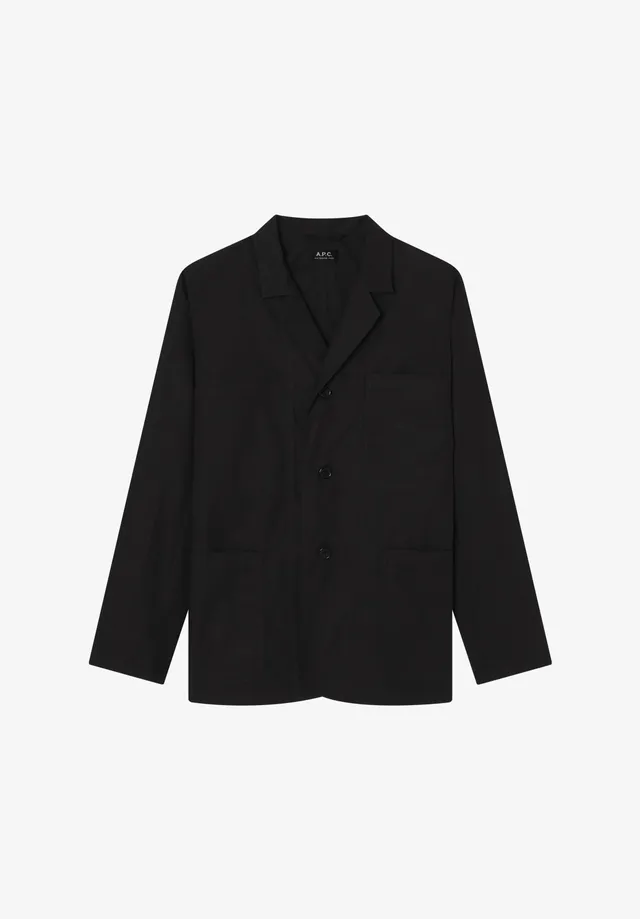 A.P.C. Blazer schwarz Baumwolle gerader Schnitt Gr. M