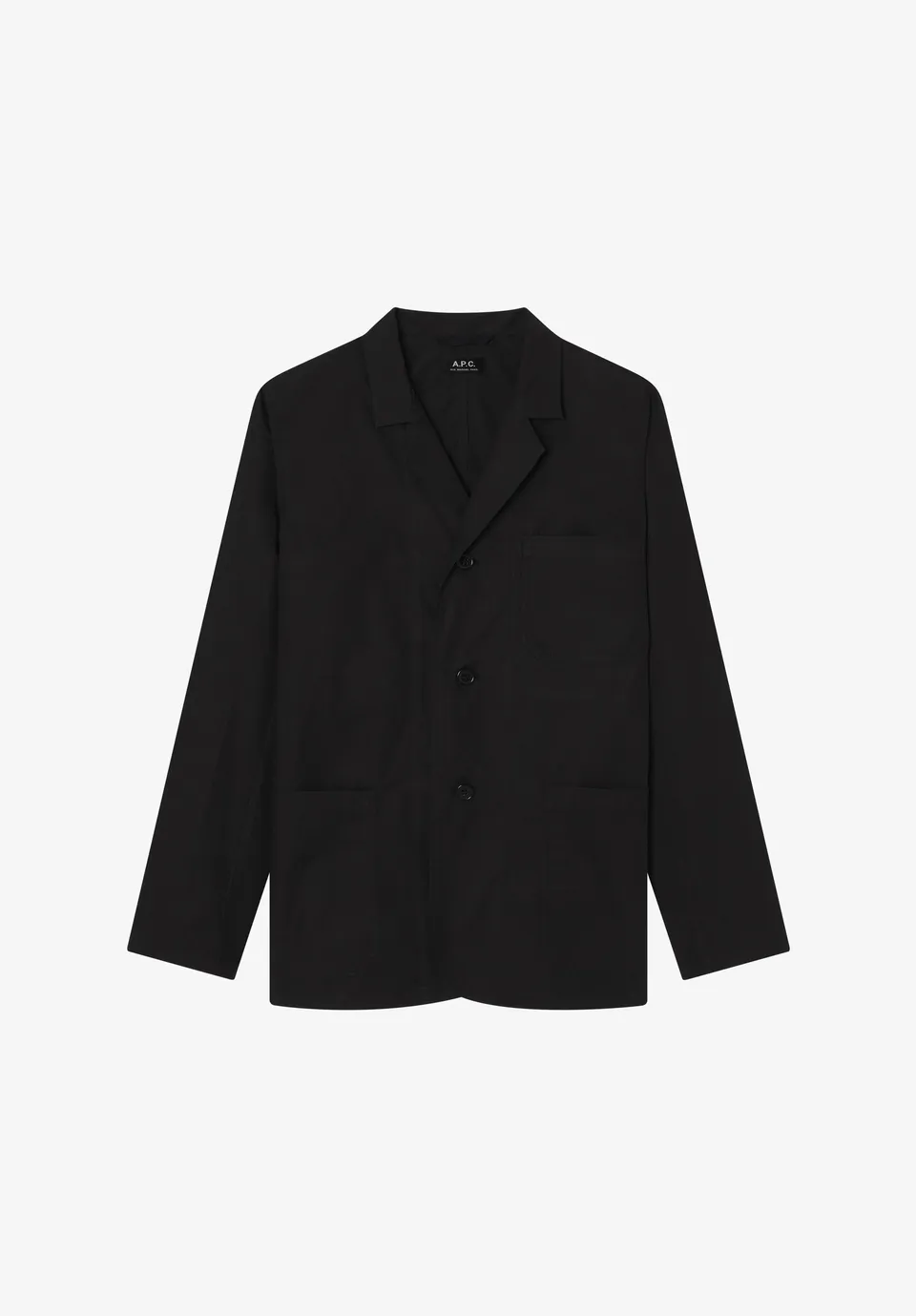 A.P.C. Blazer schwarz Baumwolle gerader Schnitt Gr. M