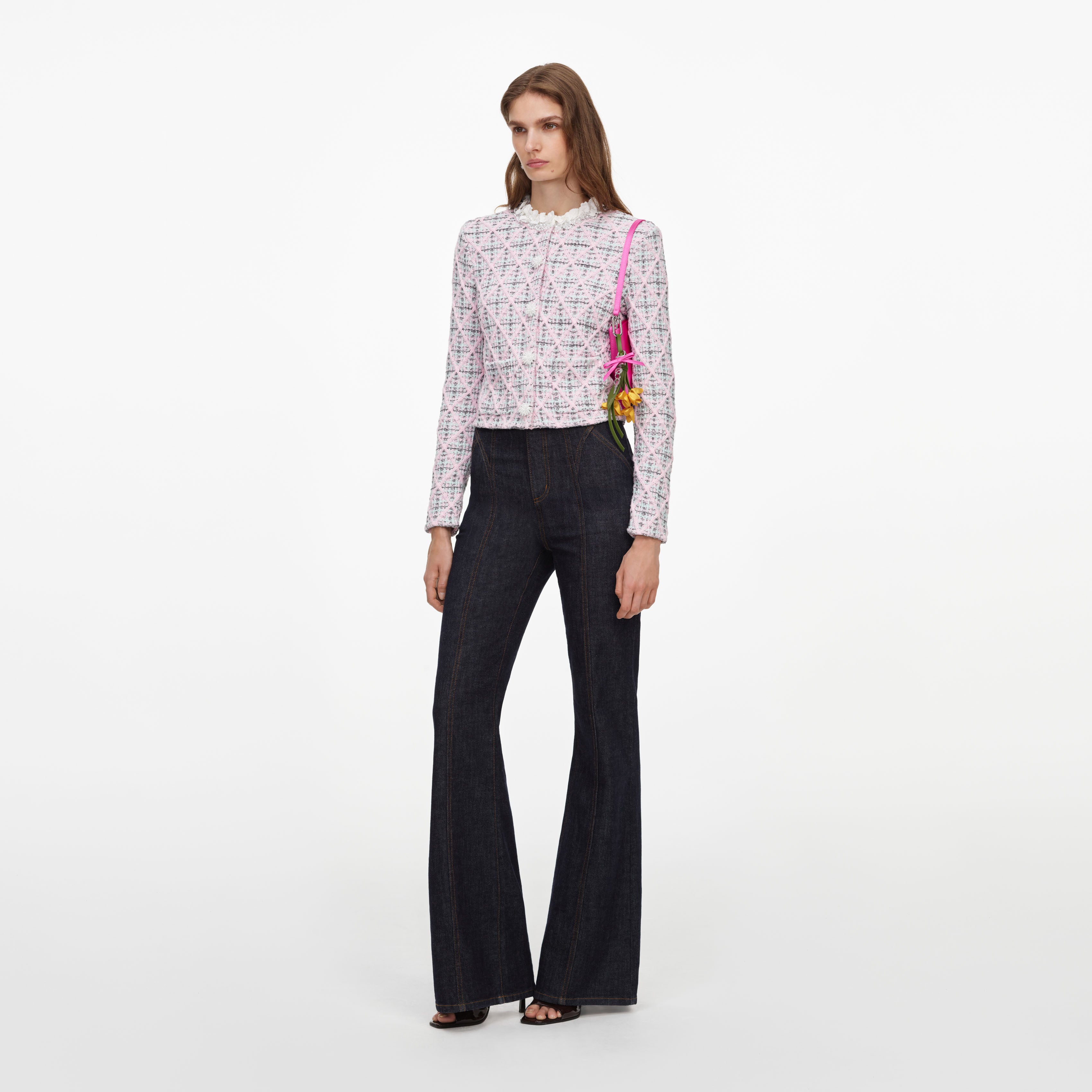 Self Portrait Indigo High Waisted Denim Jeans 27