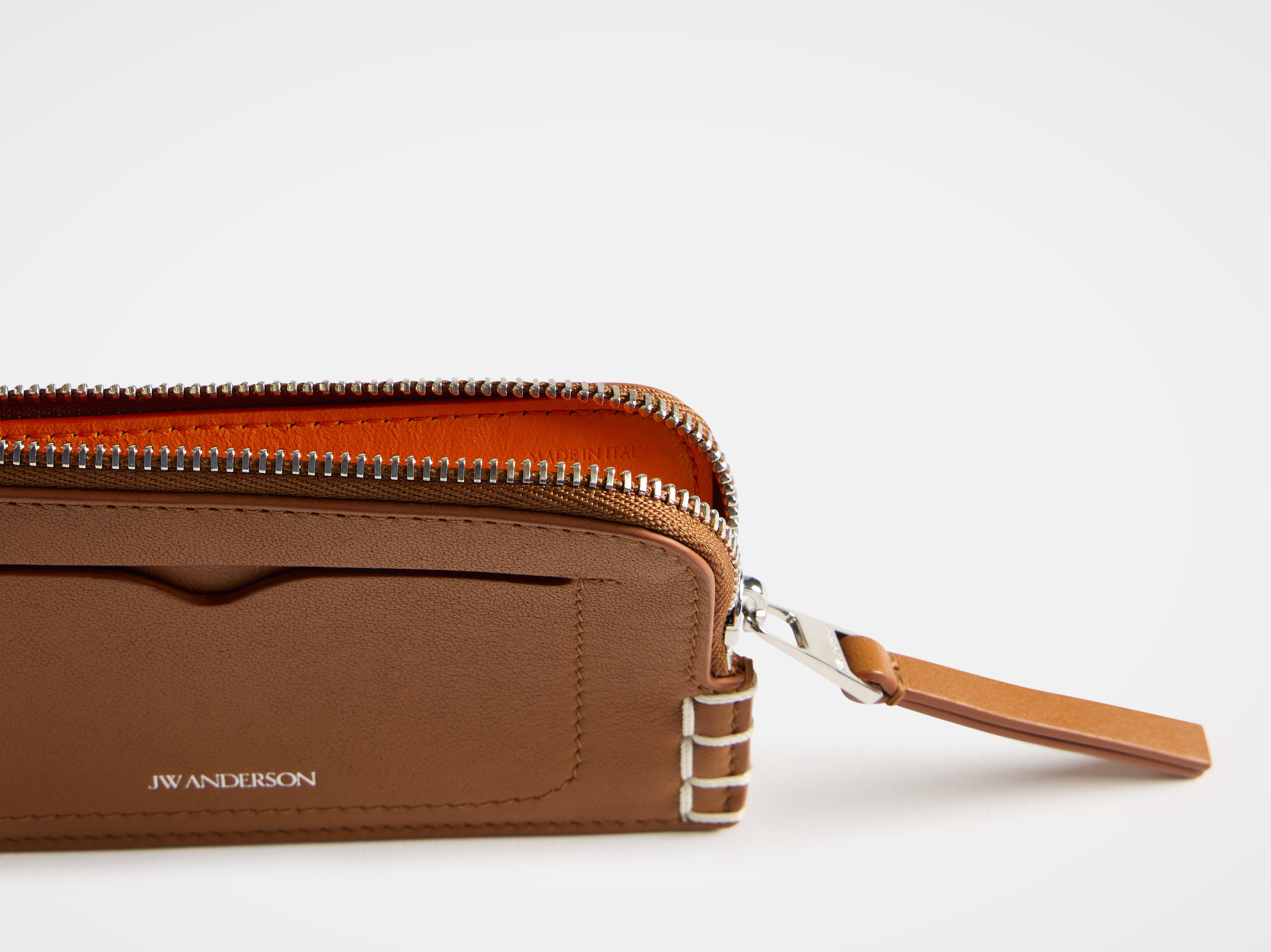 J.W.Anderson Loafer Zip Wallet Geldbörse Tan Leder