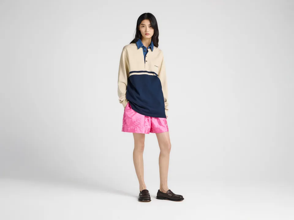 J.W.Anderson Contrast Polo Off White Navy