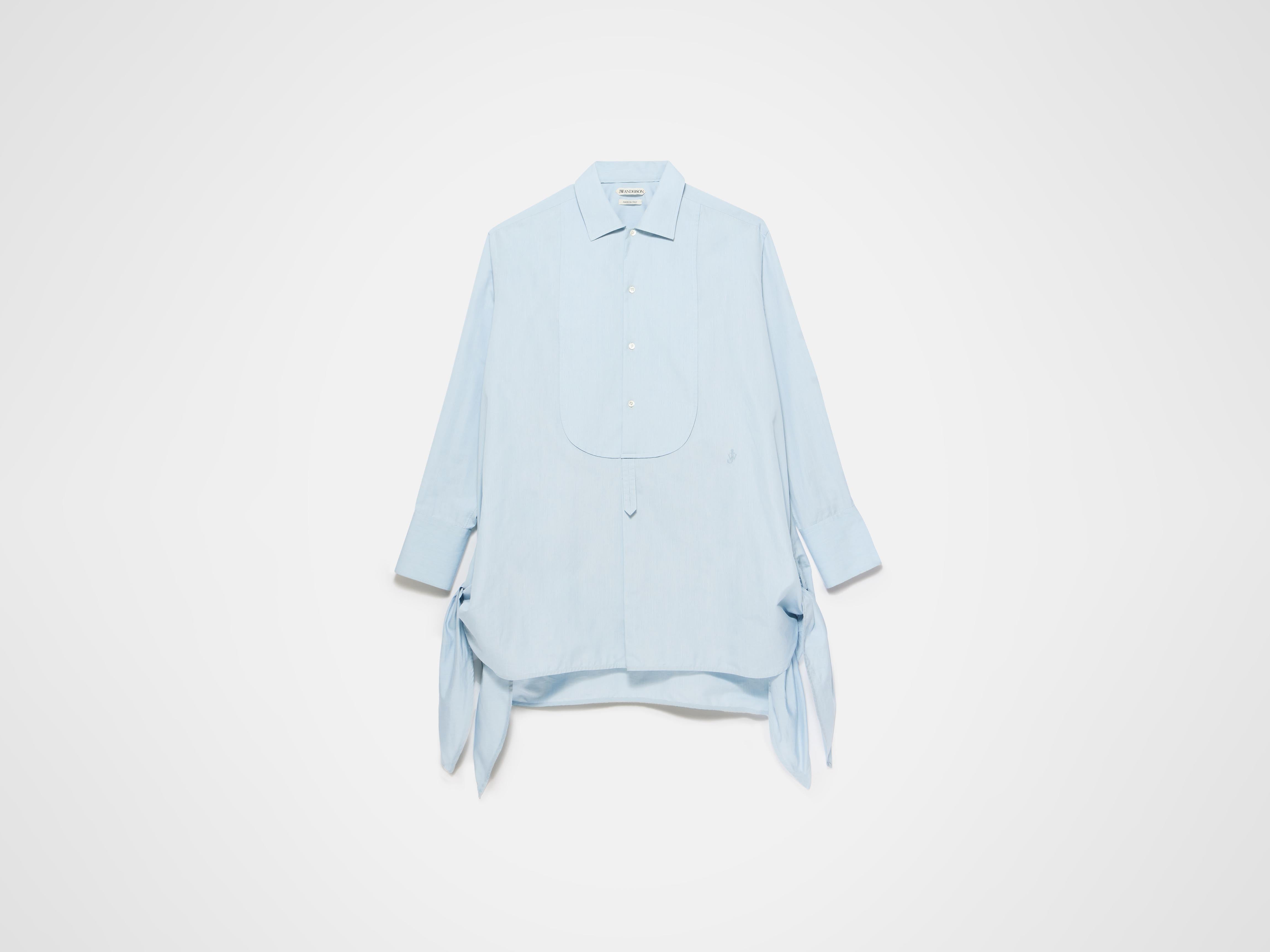 J.W.Anderson Dresses Knotted Silk Hemdkleid Hellblau