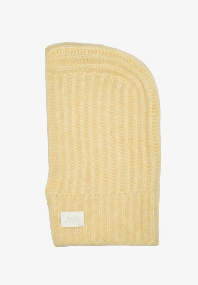 A.P.C. Sturmhaube Alpaka-Wollmischung Balaclava T1 Rippenstrick