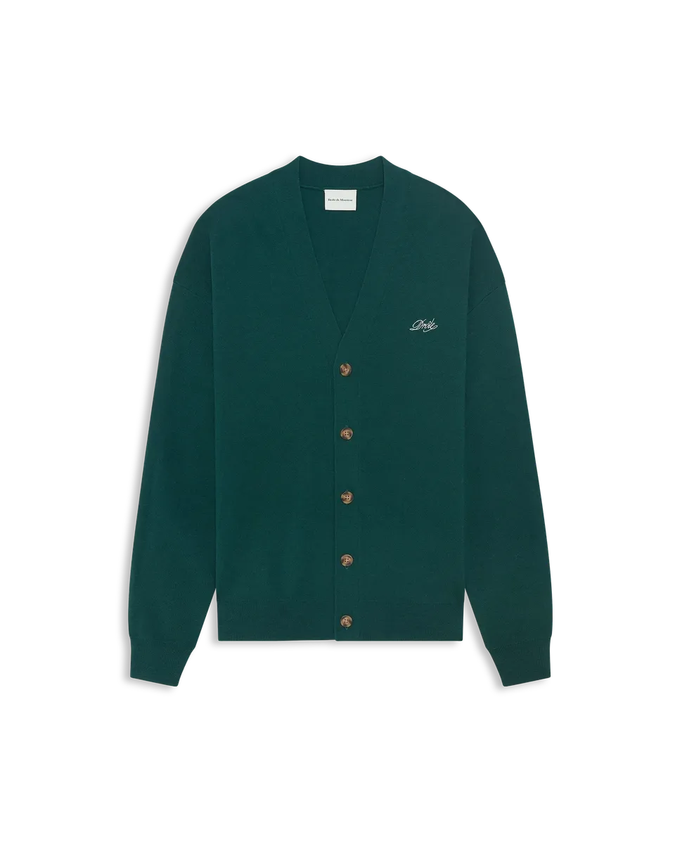 Drôle De Monsieur Le Cardigan Drôle Strickcardigan dunkelgrün Wolle